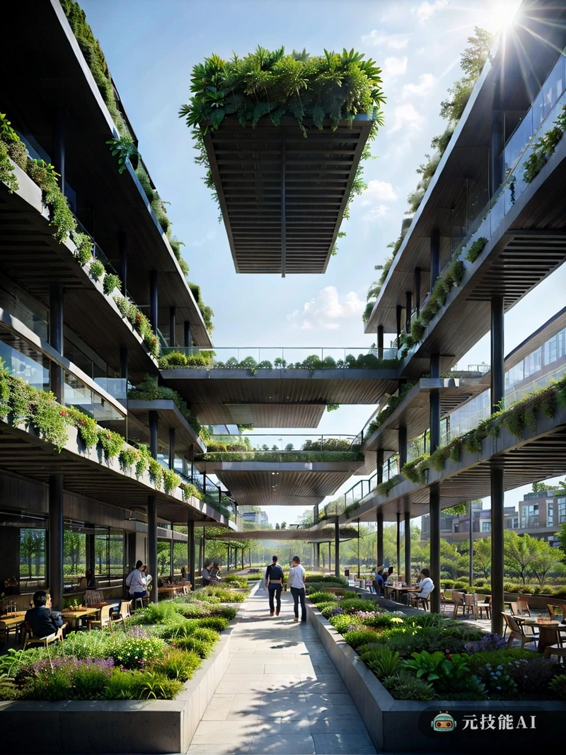公共空间的空中花园是一个令人惊叹的景象。悬在熙熙攘攘的城市街道上,这个悬挑结构似乎无视重力,高举着一片郁郁葱葱的绿洲。砖砌美学既怀旧又现代,融合了传统工艺和尖端设计。空中花园不仅仅是一个逃离城市炎热的地方;这是对当代社会公共空间状况的评论。通过后现代的讽刺和复杂性,它挑战了我们对公共空间应该是什么的先入之见。它不仅仅是一个经过的地方,而是一个人们可以聚集、放松和重新想象城市生活可能性的目的地。在夏天,空中花园变成了一个躲避酷热的避难所。葱郁的树叶提供了宜人的树荫,空中花园吸引着人们的探索。小径蜿蜒穿过绿色植物,吸引游客在美丽中迷失自己。在这里,城市的喧嚣似乎消失了,取而代之的是自然的宁静和谐。这个有远见的项目不仅仅是一个逃避的地方;它是水泥丛林中希望和生命的象征。通过其创新的设计和周到的执行,公共空间的空中花园已经成为一个可能性的灯塔,告诉我们,只要有想象力和决心,我们可以创造出真正非凡的地方,丰富我们的生活。 公共空间的空中花园是一个令人惊叹的景象。悬在熙熙攘攘的城市街道上,这个悬挑结构似乎无视重力,高举着一片郁郁葱葱的绿洲。砖砌美学既怀旧又现代,融合了传统工艺和尖端设计。空中花园不仅仅是一个逃离城市炎热的地方;这是对当代社会公共空间状况的评论。通过后现代的讽刺和复杂性,它挑战了我们对公共空间应该是什么的先入之见。它不仅仅是一个经过的地方,而是一个人们可以聚集、放松和重新想象城市生活可能性的目的地。在夏天,空中花园变成了一个躲避酷热的避难所。葱郁的树叶提供了宜人的树荫,空中花园吸引着人们的探索。小径蜿蜒穿过绿色植物,吸引游客在美丽中迷失自己。在这里,城市的喧嚣似乎消失了,取而代之的是自然的宁静和谐。这个有远见的项目不仅仅是一个逃避的地方;它是水泥丛林中希望和生命的象征。通过其创新的设计和周到的执行,公共空间的空中花园已经成为一个可能性的灯塔,告诉我们,只要有想象力和决心,我们可以创造出真正非凡的地方,丰富我们的生活。