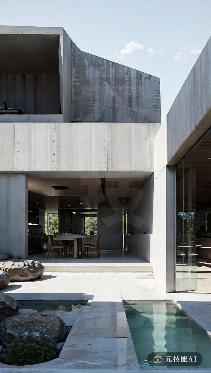这座独栋住宅的设计灵感来自Charles Eames的作品，采用了独特的整体造型。在令人惊叹的海洋背景下，这座住宅覆盖着钛，为其设计增添了未来主义和现代元素。建筑的睡眠和流线型外观看起来与自然环境无缝融合，同时也与周围区域形成了强烈的视觉对比。房子的间隔同样令人印象深刻，有开放式的生活区和干净的几何线，创造了一个空间和系列环境。数字插图的使用使设计中的细节和完整性达到了真实的外部水平，以一种在现实中不可能实现的方式将房子变为现实