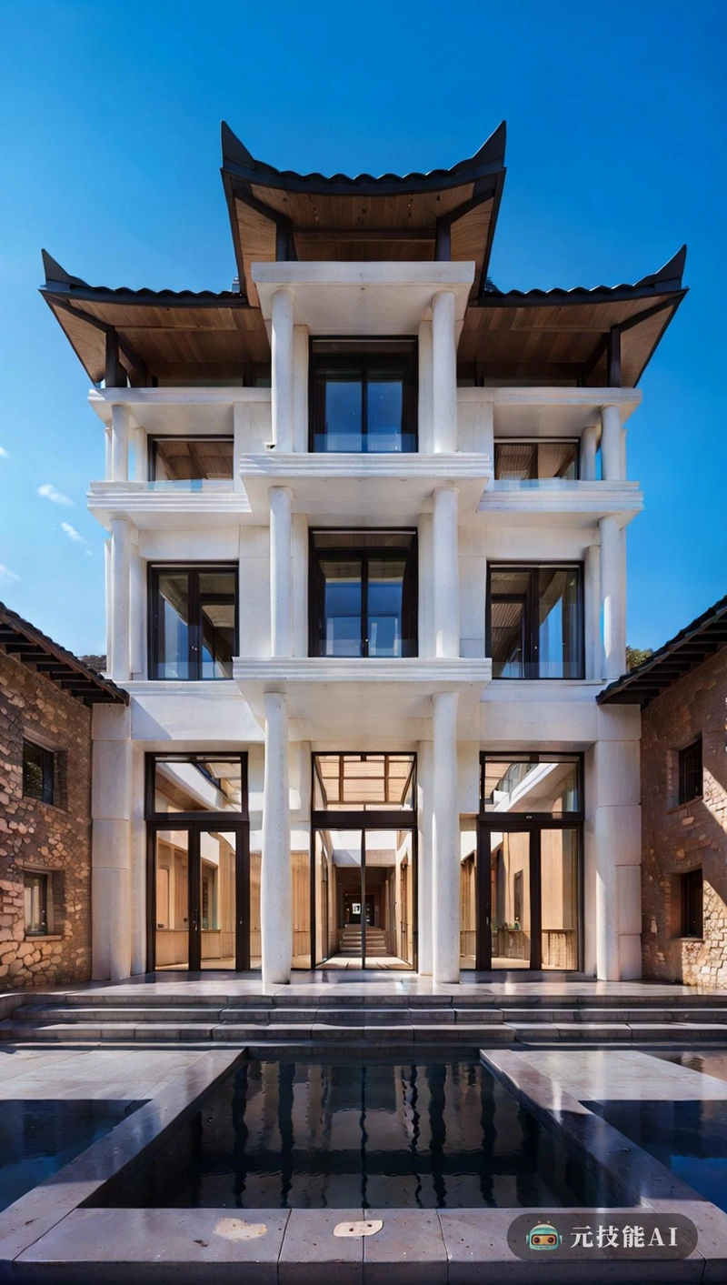 这座建筑的设计巧妙地融合了新旧建筑。它的灵感来自文艺复兴时期的风格,融合了复杂的细节和对称等经典元素,给人一种历史的宏伟感。混凝土作为主要材料的使用给人一种坚固耐用的感觉,与建筑永恒的设计相得益彰。这座建筑最引人注目的特点是它可以看到古村落的全景。从几乎每个角度,人们都可以俯瞰起伏的山丘和风景如画的风景,欣赏古老的屋顶和鹅卵石街道的美丽。这种观点补充了建筑的极简主义设计,创造了一种新旧和谐的感觉。这座建筑的另一个值得注意的方面是它融合了像素艺术。这种现代元素与建筑的经典风格形成了美丽的对比,增添了一丝现代感,使空间充满活力。像素艺术可以在整个建筑的各个地方看到,从立面上复杂的图案到内部的马赛克地板,营造出充满活力和吸引力的氛围。总之,这座文艺复兴风格的建筑不仅仅是一座结构;这是一件既赞美历史又赞美现代的艺术品。它的设计向过去致敬,同时拥抱现在,使其成为古村落及其景观的完美补充。 这座建筑的设计巧妙地融合了新旧建筑。它的灵感来自文艺复兴时期的风格,融合了复杂的细节和对称等经典元素,给人一种历史的宏伟感。混凝土作为主要材料的使用给人一种坚固耐用的感觉,与建筑永恒的设计相得益彰。这座建筑最引人注目的特点是它可以看到古村落的全景。从几乎每个角度,人们都可以俯瞰起伏的山丘和风景如画的风景,欣赏古老的屋顶和鹅卵石街道的美丽。这种观点补充了建筑的极简主义设计,创造了一种新旧和谐的感觉。这座建筑的另一个值得注意的方面是它融合了像素艺术。这种现代元素与建筑的经典风格形成了美丽的对比,增添了一丝现代感,使空间充满活力。像素艺术可以在整个建筑的各个地方看到,从立面上复杂的图案到内部的马赛克地板,营造出充满活力和吸引力的氛围。总之,这座文艺复兴风格的建筑不仅仅是一座结构;这是一件既赞美历史又赞美现代的艺术品。它的设计向过去致敬,同时拥抱现在,使其成为古村落及其景观的完美补充。