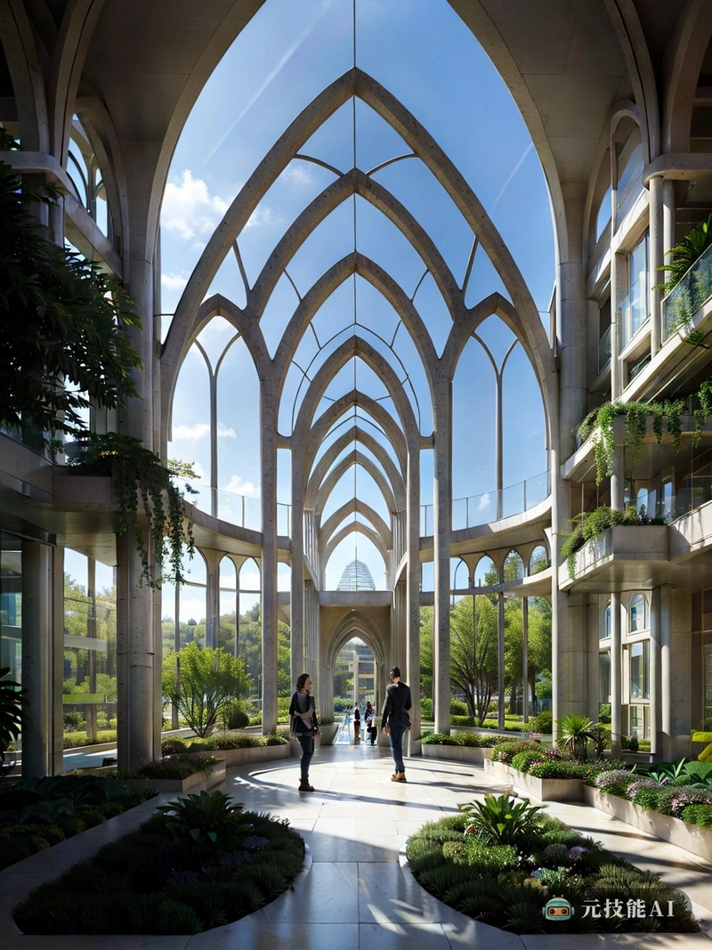 在这座哥特式巨型建筑的中心深处,一座天文台空中花园在向你招手。作为高科技和可持续设计的证明,这个石膏覆盖的奇迹悬挂在地面上,提供了周围景观的全景。其复杂的设计,自然和人造元素的融合,创造了一个郁郁葱葱的绿色空间,模糊了室内和室外的界限。然而,天文台空中花园不仅仅是一张漂亮的脸。在高耸的哥特式拱门和高耸的石膏墙下,是一个复杂的可持续技术系统。这些技术与环境和谐相处,收集太阳能并利用自然通风来减少能源消耗和碳排放。来到这个充满未来感的空中花园的游客会有一种独特的体验。当他们漫步在人行道上,透过观察窗向外窥视时,他们可以享受大自然的宁静之美,同时也可以惊叹于工作中的先进技术。在这里,旧世界的哥特式与新世界的高科技相遇,创造了一个独一无二的目的地,既是灵魂的避难所,也是创新的展示场所。 在这座哥特式巨型建筑的中心深处,一座天文台空中花园在向你招手。作为高科技和可持续设计的证明,这个石膏覆盖的奇迹悬挂在地面上,提供了周围景观的全景。其复杂的设计,自然和人造元素的融合,创造了一个郁郁葱葱的绿色空间,模糊了室内和室外的界限。然而,天文台空中花园不仅仅是一张漂亮的脸。在高耸的哥特式拱门和高耸的石膏墙下,是一个复杂的可持续技术系统。这些技术与环境和谐相处,收集太阳能并利用自然通风来减少能源消耗和碳排放。来到这个充满未来感的空中花园的游客会有一种独特的体验。当他们漫步在人行道上,透过观察窗向外窥视时,他们可以享受大自然的宁静之美,同时也可以惊叹于工作中的先进技术。在这里,旧世界的哥特式与新世界的高科技相遇,创造了一个独一无二的目的地,既是灵魂的避难所,也是创新的展示场所。