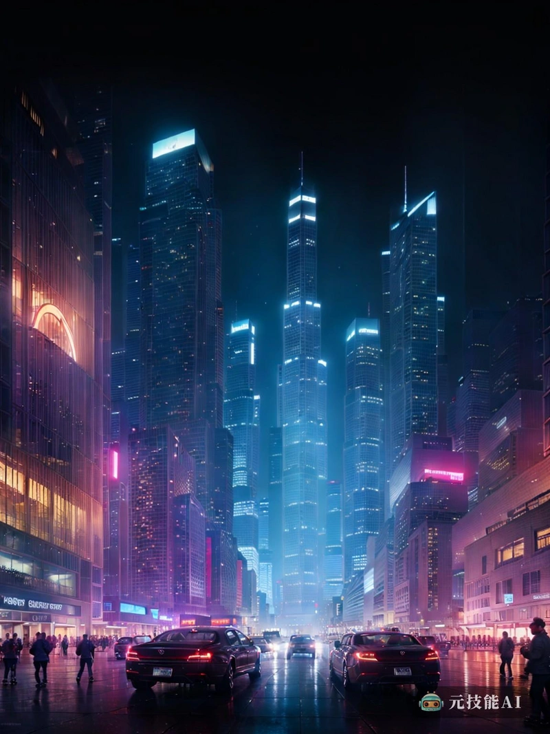 城市景观充满了彩虹般的色彩,为纪念性建筑提供了充满活力的背景。巨大的摩天大楼在景观中若隐若现,投下长长的阴影,营造出一种戏剧性和兴奋的感觉。这座城市生活熙熙攘攘,人们在时髦的赛博朋克风格的街道上匆匆而行。高科技设备和霓虹灯装饰着建筑,给这座城市带来了未来感。 城市景观充满了彩虹般的色彩,为纪念性建筑提供了充满活力的背景。巨大的摩天大楼在景观中若隐若现,投下长长的阴影,营造出一种戏剧性和兴奋的感觉。这座城市生活熙熙攘攘,人们在时髦的赛博朋克风格的街道上匆匆而行。高科技设备和霓虹灯装饰着建筑,给这座城市带来了未来感。