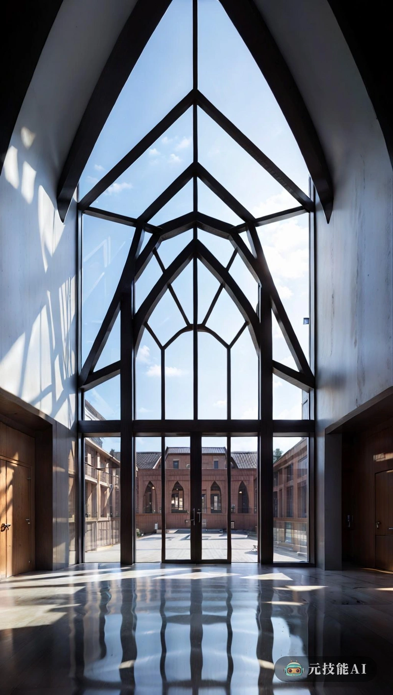 这座建筑的建筑设计完美地融合了北方的功能简洁、前卫的策略和哥特式风格，它干净的线条和几何形状考验了现代设计原则。在建筑中使用篮球不仅向建筑的自然环境致敬，还增加了一丝温暖和有机美。在皂洗档案和稳定的玻璃窗中考虑了宗教建筑的影响，它创造了一种转移感和精神感。这种新旧、传统和前沿的融合，使建筑不仅在视觉上进行研究，而且深入研究其文化和历史背景