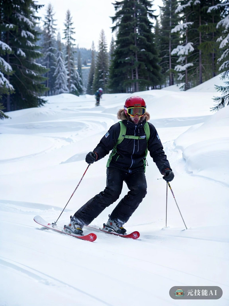 植物园是动植物的天堂，拥有各种各样的植物和树木。郁郁葱葱的树叶充满了色彩和纹理，提供了一个充满活力的展示，吸引游客。花园也是各种野生动物的家园，从蝴蝶到鸟类，都增添了它的魅力。背景中的滑雪山提供令人兴奋的滑雪和单板滑雪机会，吸引了来自四面八方的冬季运动爱好者。