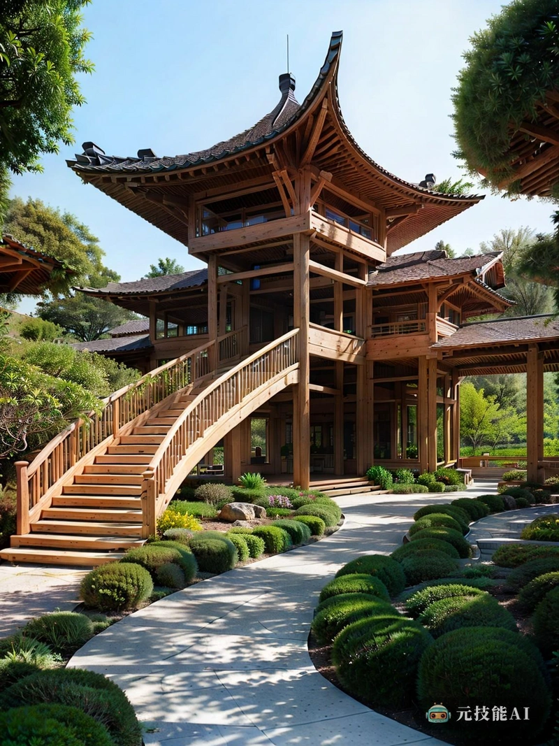 一个木结构建筑矗立在展览中心,高耸于其他假山之上。这是人类智慧和工艺的证明,复杂的雕刻和华丽的装饰吸引了人们的目光。巨型建筑包围了整个展览,提供了遮挡元素的地方,同时允许自然光通过其开口过滤,使花园沐浴在温暖的漫射光芒中。小径蜿蜒穿过假山,邀请游客探索每一个角落和缝隙。有些道路宽阔而受欢迎,而另一些则狭窄而扭曲,在每个角落都有发现和惊喜的感觉。木结构本质上是复合的,每一个都是独一无二的。有些是有棱角的和几何的,有些是曲线的和有机的,每一个都为展览的整体动态和雕塑形式做出贡献。植物和灌木为花园增添了郁郁葱葱和活力,鲜花盛开,色彩缤纷,与木结构相辅相成,使展览充满活力。假山东方花园不仅仅是植物和木结构的展示;这是一种身临其境的体验,将游客带到一个不同的世界,让他们逃离平凡,释放他们的想象力。 一个木结构建筑矗立在展览中心,高耸于其他假山之上。这是人类智慧和工艺的证明,复杂的雕刻和华丽的装饰吸引了人们的目光。巨型建筑包围了整个展览,提供了遮挡元素的地方,同时允许自然光通过其开口过滤,使花园沐浴在温暖的漫射光芒中。小径蜿蜒穿过假山,邀请游客探索每一个角落和缝隙。有些道路宽阔而受欢迎,而另一些则狭窄而扭曲,在每个角落都有发现和惊喜的感觉。木结构本质上是复合的,每一个都是独一无二的。有些是有棱角的和几何的,有些是曲线的和有机的,每一个都为展览的整体动态和雕塑形式做出贡献。植物和灌木为花园增添了郁郁葱葱和活力,鲜花盛开,色彩缤纷,与木结构相辅相成,使展览充满活力。假山东方花园不仅仅是植物和木结构的展示;这是一种身临其境的体验,将游客带到一个不同的世界,让他们逃离平凡,释放他们的想象力。