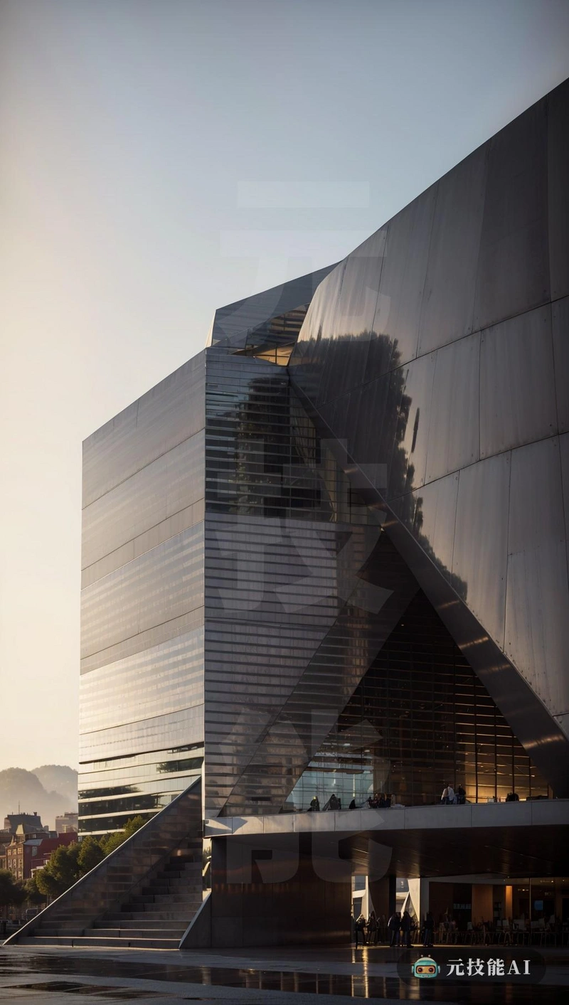 黎明时分,路德维希·米斯·范德罗(Ludwig Mies van der Rohe)设计的这座建筑在天际线中脱颖而出,这是对建筑师现代主义愿景的考验。这座建筑覆盖着钛,在清晨的阳光下闪闪发光,它的多边形形状反射和反射着冉冉升起的阳光。建筑的几何线条与周围雅各布建筑的有机曲线和整体细节形成鲜明对比,但这两种风格和谐共存。钛制外观在现代的同时,向过去的传统材料致敬,它的光泽和质地唤起了古老金属的光泽这座建筑象征着新旧、贸易和创新的结合,它的多边形向建筑历史的复杂性和多样性致敬 黎明时分,路德维希·米斯·范德罗(Ludwig Mies van der Rohe)设计的这座建筑在天际线中脱颖而出,这是对建筑师现代主义愿景的考验。这座建筑覆盖着钛,在清晨的阳光下闪闪发光,它的多边形形状反射和反射着冉冉升起的阳光。建筑的几何线条与周围雅各布建筑的有机曲线和整体细节形成鲜明对比,但这两种风格和谐共存。钛制外观在现代的同时,向过去的传统材料致敬,它的光泽和质地唤起了古老金属的光泽这座建筑象征着新旧、贸易和创新的结合,它的多边形向建筑历史的复杂性和多样性致敬