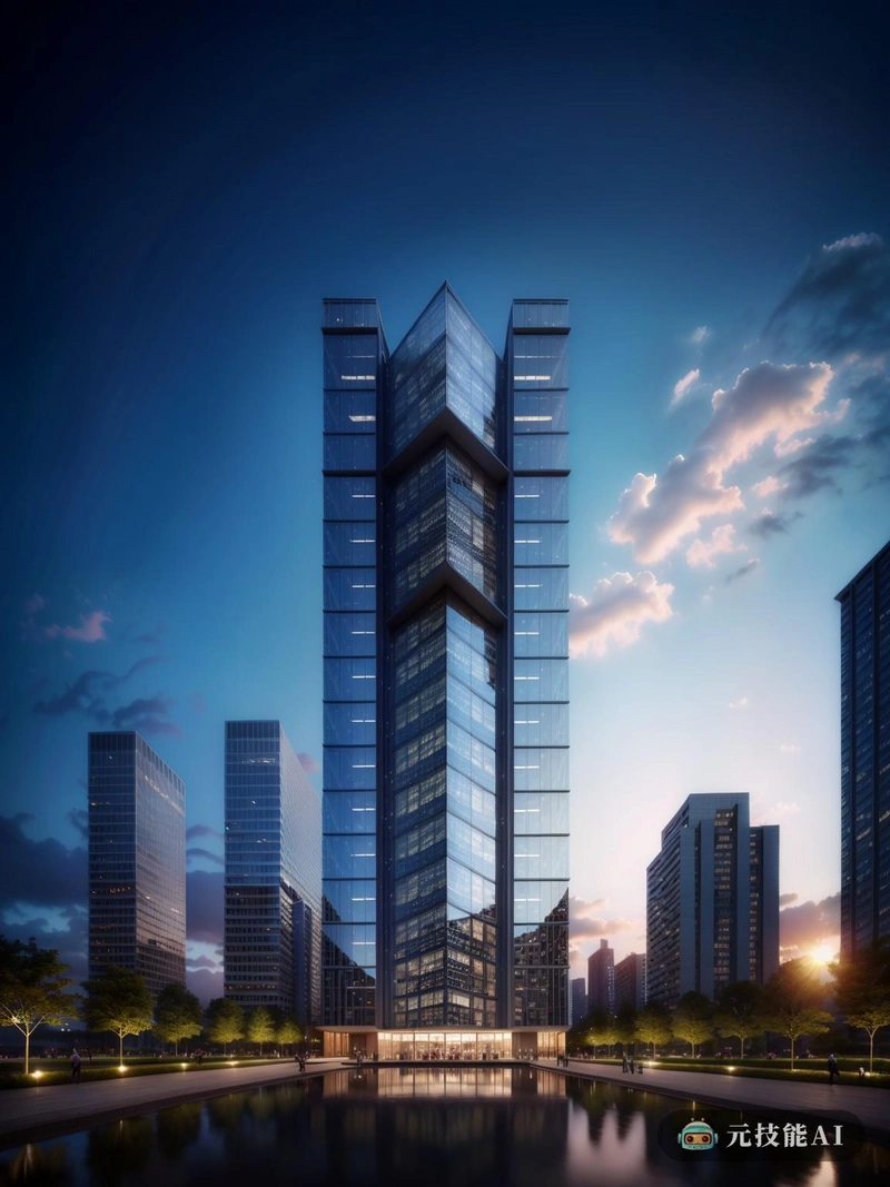 未来的摩天大楼是一座高耸的建筑,是现代主义建筑的见证。它的玻璃外墙在夏日的阳光下闪闪发光,反射出无数色彩在其表面飞舞。这座建筑的钢框架既坚固又光滑,容纳的地板似乎漂浮在半空中。窗户的几何图案和干净的外部线条使其具有单色美学,与环境无缝融合。在内部,这座建筑是一座垂直的城市,拥有人们能想象到的一切便利设施,从顶层公寓到世界级的办公室,再到俯瞰城市景观的屋顶无边泳池。 未来的摩天大楼是一座高耸的建筑,是现代主义建筑的见证。它的玻璃外墙在夏日的阳光下闪闪发光,反射出无数色彩在其表面飞舞。这座建筑的钢框架既坚固又光滑,容纳的地板似乎漂浮在半空中。窗户的几何图案和干净的外部线条使其具有单色美学,与环境无缝融合。在内部,这座建筑是一座垂直的城市,拥有人们能想象到的一切便利设施,从顶层公寓到世界级的办公室,再到俯瞰城市景观的屋顶无边泳池。