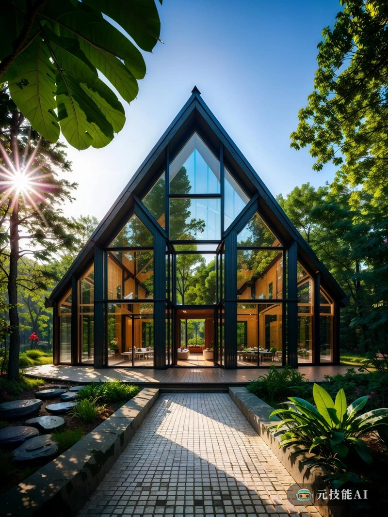 Forest Glade是一座独一无二的建筑，融合了后现代设计、维多利亚风格和新理性主义。大自然在这个田园诗般的圣地占据了中心舞台，隐藏在茂密的森林深处。建筑中使用的主要材料是玻璃，它不仅可以让自然光照亮室内，还可以提供无与伦比的周围树叶的景色。这座建筑的外部是玻璃和金属的复杂马赛克，反映了一整天的光影。在里面，郁郁葱葱的花园里装饰着潺潺的喷泉和各种植物，营造出一种舒缓的氛围。新理性主义的影响在建筑的结构完整性和功能设计中表现得很明显，强调简洁和高效。同时，维多利亚风格体现在复杂的细节和装饰上，增添了一丝经典的优雅。其结果是一个充满活力和和谐的空间，邀请游客逃离外界的喧嚣，沉浸在大自然中。