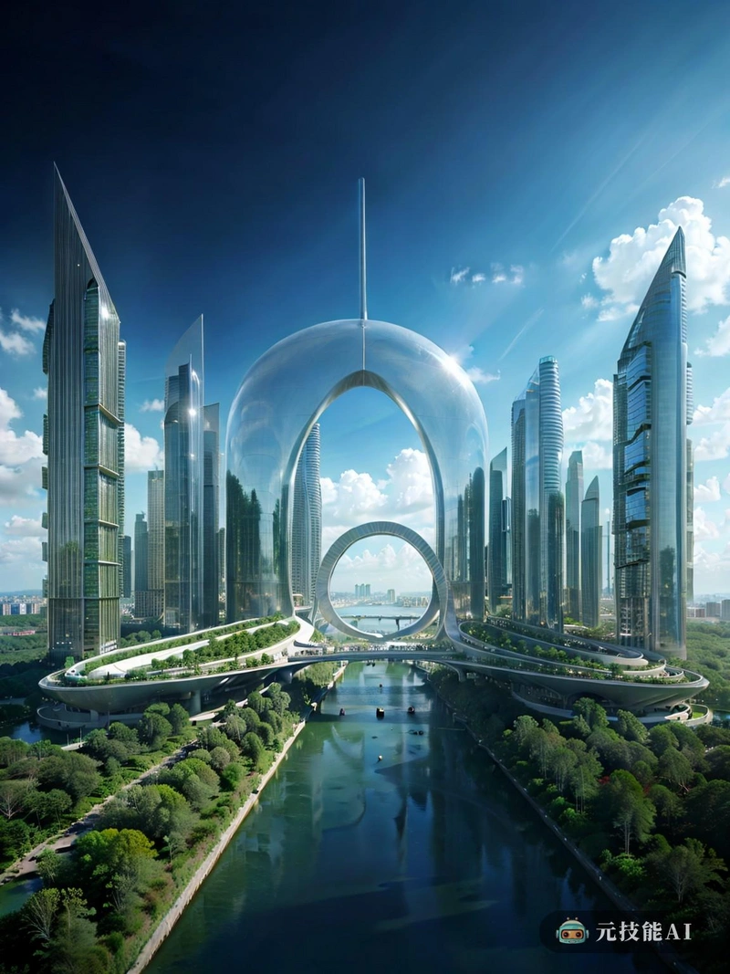 这幅画描绘了一个令人惊叹的未来城市,坐落在郁郁葱葱的林地中。极简主义的建筑,其光滑的混凝土和钢结构,与自然景观形成鲜明对比。这座城市的水晶形状,其复杂的几何形状,给观众带来了惊喜和惊奇。在这里,自然与科技无缝融合,创造了一个和谐的生活环境。这幅画的鲜艳色彩和动态构图激发了人们的想象力,让人们窥见了一个既可持续又美丽的未来。 这幅画描绘了一个令人惊叹的未来城市,坐落在郁郁葱葱的林地中。极简主义的建筑,其光滑的混凝土和钢结构,与自然景观形成鲜明对比。这座城市的水晶形状,其复杂的几何形状,给观众带来了惊喜和惊奇。在这里,自然与科技无缝融合,创造了一个和谐的生活环境。这幅画的鲜艳色彩和动态构图激发了人们的想象力,让人们窥见了一个既可持续又美丽的未来。