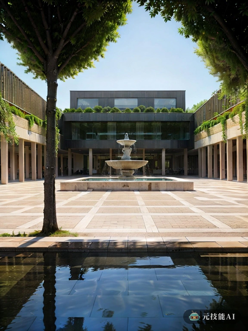 这幅图描绘了古代城市广场与现代主义设计在充满活力的城市环境中的融合。从这里可以看到城市广场的全景,周围环绕着古老的石墙和Mansard屋顶。在前景中,一座包豪斯风格的建筑以其光滑的线条和几何形状脱颖而出。它干净、简约的美学与周围复杂的石雕和不规则的城墙轮廓形成了鲜明的对比。建筑的功能性和简约性反映了现代主义设计的原则,但其形式与古城的历史背景相呼应。广场上到处都是活动,人们在鹅卵石街道上漫步,在爬满常春藤的墙壁下停下来聊天。孩子们在广场中央的喷泉周围玩捉人游戏,他们的笑声给现场增添了欢乐和活泼的感觉。夏日的阳光透过附近树木的树叶,在地面上投射出斑驳的图案,营造出一种温暖、诱人的氛围。这张照片捕捉到了传统与现代和谐共存的地方的本质。它展示了古老的城市如何在不失去其身份的情况下进行复兴,将新旧融合在一起,创造出充满活力和活力的城市景观。在这里,历史和现代主义融合在一起,形成了一幅丰富多彩的文化挂毯,丰富了所有游客的生活。 这幅图描绘了古代城市广场与现代主义设计在充满活力的城市环境中的融合。从这里可以看到城市广场的全景,周围环绕着古老的石墙和Mansard屋顶。在前景中,一座包豪斯风格的建筑以其光滑的线条和几何形状脱颖而出。它干净、简约的美学与周围复杂的石雕和不规则的城墙轮廓形成了鲜明的对比。建筑的功能性和简约性反映了现代主义设计的原则,但其形式与古城的历史背景相呼应。广场上到处都是活动,人们在鹅卵石街道上漫步,在爬满常春藤的墙壁下停下来聊天。孩子们在广场中央的喷泉周围玩捉人游戏,他们的笑声给现场增添了欢乐和活泼的感觉。夏日的阳光透过附近树木的树叶,在地面上投射出斑驳的图案,营造出一种温暖、诱人的氛围。这张照片捕捉到了传统与现代和谐共存的地方的本质。它展示了古老的城市如何在不失去其身份的情况下进行复兴,将新旧融合在一起,创造出充满活力和活力的城市景观。在这里,历史和现代主义融合在一起,形成了一幅丰富多彩的文化挂毯,丰富了所有游客的生活。