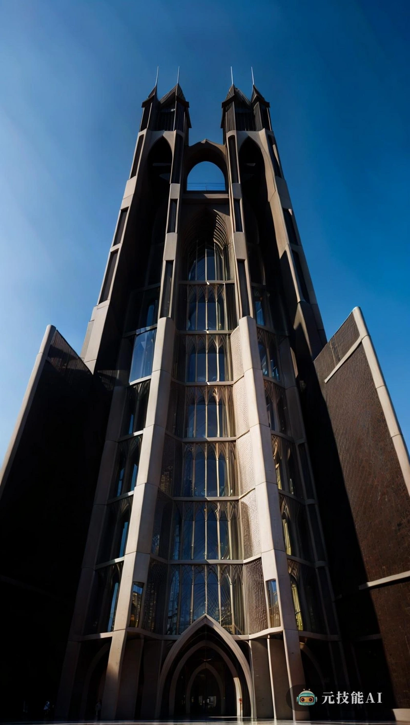 高耸的建筑像一头巨大的野兽一样笼罩在城市的天际线上,光滑的金属网外墙在刺眼的阳光下闪闪发光。周围的野兽派和纪念碑式设计形成了鲜明的对比,似乎与激发它灵感的罗马式建筑完美融合。这座建筑的哥特式元素为原本现代的结构增添了神秘感和阴谋感,暗示着丰富的历史和墙内隐藏的秘密。 高耸的建筑像一头巨大的野兽一样笼罩在城市的天际线上,光滑的金属网外墙在刺眼的阳光下闪闪发光。周围的野兽派和纪念碑式设计形成了鲜明的对比,似乎与激发它灵感的罗马式建筑完美融合。这座建筑的哥特式元素为原本现代的结构增添了神秘感和阴谋感,暗示着丰富的历史和墙内隐藏的秘密。