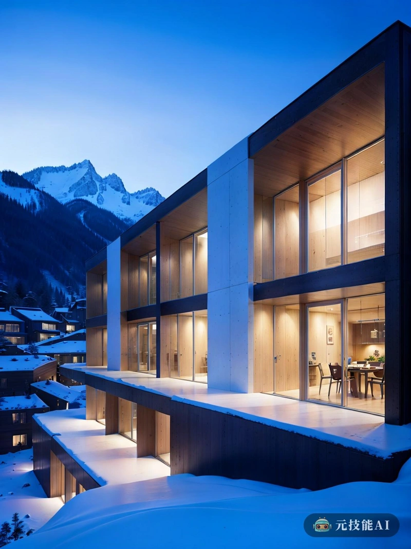 冰雪世界社会住宅综合体是现代建筑的一大壮举。该建筑群位于降雪丰富的山区,旨在与自然环境融为一体,同时为居民提供高质量的生活环境。在施工过程中使用铝,使其结构轻盈耐用,能够承受各种恶劣天气,是这个寒冷地区的理想选择。整个建筑群采用的包豪斯和现代主义设计原则创造了一种既实用又赏心悦目的极简主义美学。梯田式布局不仅最大限度地利用了自然光,还为居民提供了周围山脉的壮丽景色。每个单元都采用了现代中国建筑风格,融合了传统元素和现代设计,营造出一种温暖和熟悉的感觉。冰雪世界不仅仅是一个居住的地方;这是一个人们聚集在一起欣赏冬季宁静之美和墙内蓬勃发展的社区精神的目的地。 冰雪世界社会住宅综合体是现代建筑的一大壮举。该建筑群位于降雪丰富的山区,旨在与自然环境融为一体,同时为居民提供高质量的生活环境。在施工过程中使用铝,使其结构轻盈耐用,能够承受各种恶劣天气,是这个寒冷地区的理想选择。整个建筑群采用的包豪斯和现代主义设计原则创造了一种既实用又赏心悦目的极简主义美学。梯田式布局不仅最大限度地利用了自然光,还为居民提供了周围山脉的壮丽景色。每个单元都采用了现代中国建筑风格,融合了传统元素和现代设计,营造出一种温暖和熟悉的感觉。冰雪世界不仅仅是一个居住的地方;这是一个人们聚集在一起欣赏冬季宁静之美和墙内蓬勃发展的社区精神的目的地。