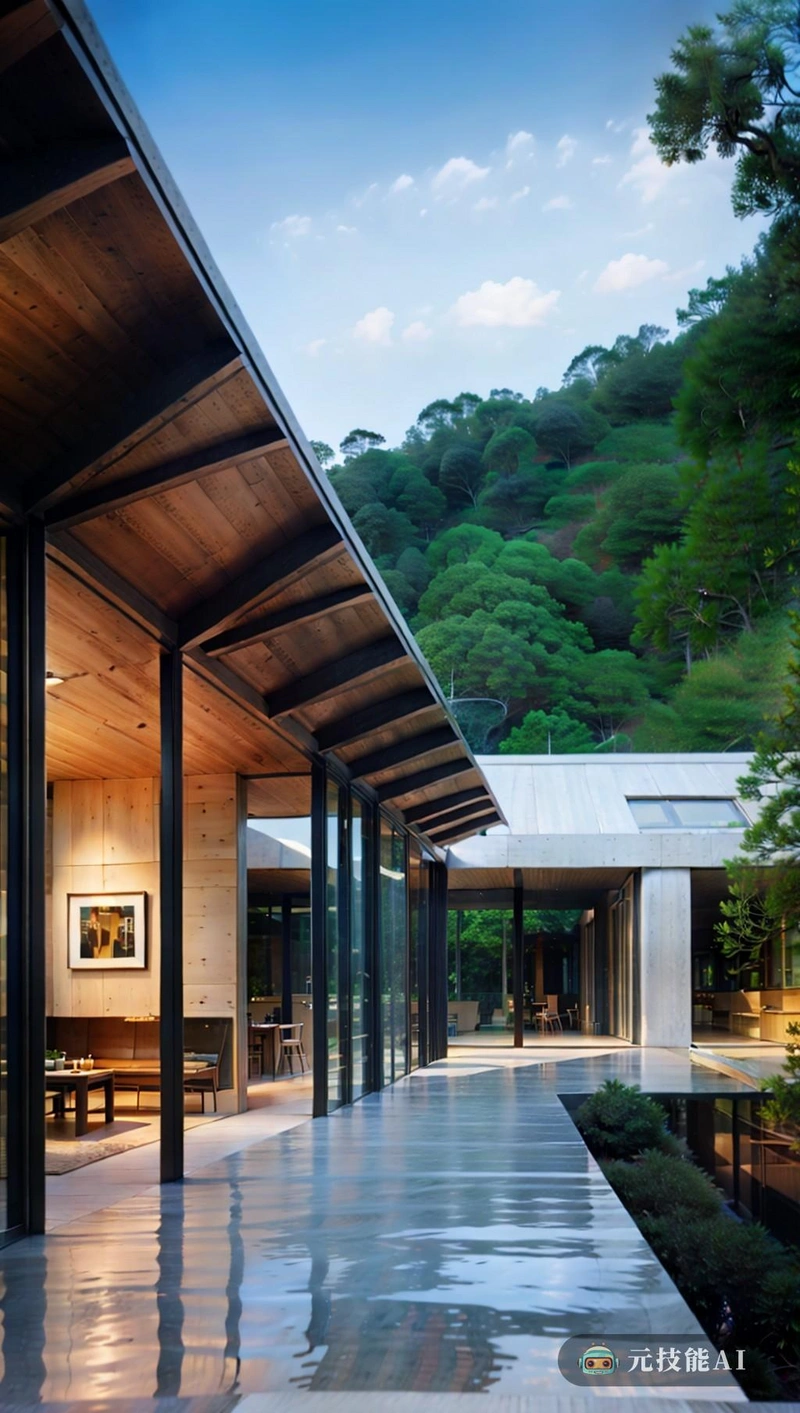 这座建筑坐落在一个宁静的乡村,周围是郁郁葱葱的绿色植物和连绵起伏的山丘。其世纪中期的现代设计以简洁的线条和光滑的角度为特色,与自然景观无缝融合。锌面板的使用为原本有机的美学增添了工业气息。带翼的结构提供了充足的遮阳和遮蔽,同时也为建筑的立面增添了独特的建筑元素。总的来说,这座建筑散发出一种宁静和现代感,与乡村环境完美互补。 这座建筑坐落在一个宁静的乡村,周围是郁郁葱葱的绿色植物和连绵起伏的山丘。其世纪中期的现代设计以简洁的线条和光滑的角度为特色,与自然景观无缝融合。锌面板的使用为原本有机的美学增添了工业气息。带翼的结构提供了充足的遮阳和遮蔽,同时也为建筑的立面增添了独特的建筑元素。总的来说,这座建筑散发出一种宁静和现代感,与乡村环境完美互补。
