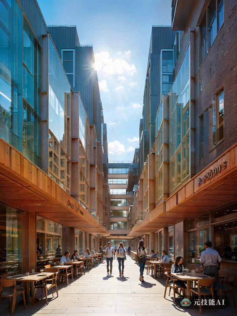 这座城市是不同建筑风格的马赛克,以大学为焦点。建筑采用功能性工业风格设计,利用不锈钢和玻璃创造出时尚的现代美学。这座城市也是国际现代主义的展示,其建筑反映了世界各地不同建筑传统的精华。繁华的商业街是一个充满活力的商店、餐馆和文化机构的混合体,迎合了大学社区和其他地方的需求。街上充满了笑声、闲聊的声音,偶尔还有街头艺人的音乐。这是一个人们来购物、吃饭和简单地沉浸在城市学生生活氛围中的地方。城市的分层设计增加了画面的深度和趣味性。不同高度和风格的建筑穿插在一起,创造出一种充满活力和活力的感觉。色彩的运用也值得注意,明亮的墙壁和充满活力的广告为场景增添了活力。这幅画的整体感觉是一种乐观和希望,象征着这座城市及其人民未来的无限可能性。 这座城市是不同建筑风格的马赛克,以大学为焦点。建筑采用功能性工业风格设计,利用不锈钢和玻璃创造出时尚的现代美学。这座城市也是国际现代主义的展示,其建筑反映了世界各地不同建筑传统的精华。繁华的商业街是一个充满活力的商店、餐馆和文化机构的混合体,迎合了大学社区和其他地方的需求。街上充满了笑声、闲聊的声音,偶尔还有街头艺人的音乐。这是一个人们来购物、吃饭和简单地沉浸在城市学生生活氛围中的地方。城市的分层设计增加了画面的深度和趣味性。不同高度和风格的建筑穿插在一起,创造出一种充满活力和活力的感觉。色彩的运用也值得注意,明亮的墙壁和充满活力的广告为场景增添了活力。这幅画的整体感觉是一种乐观和希望,象征着这座城市及其人民未来的无限可能性。