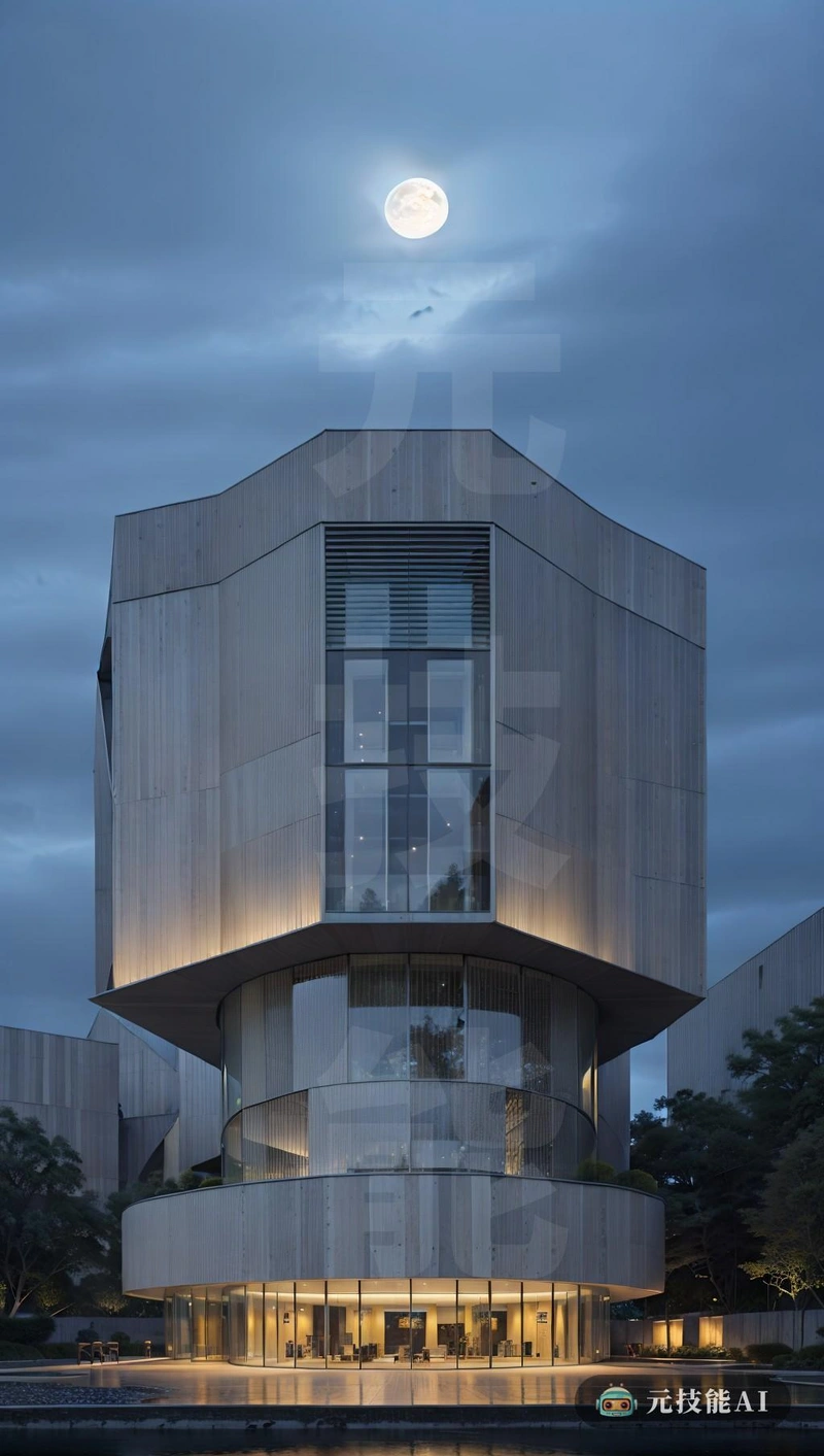 这座建筑由业主建筑师Louis Kahn设计，是对基础设施和美学和谐的一次考验。在满月的积压中，这座建筑显得超凡脱俗，仿佛是由塑料制成的，被柔和的月光所包裹。这座建筑是穆德贾建筑和当代设计的大师级融合，它的八角形既引人注目又实用，考虑到最佳的光线穿透和独特的空间体验，Kahn的建筑视觉方法是在建筑形式和功能的无缝集成中发展起来的，创造了一个跨越传统设计界限的时间月
