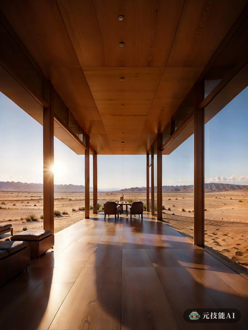 沙漠中的旅馆是一种豪华的住宿，在沙漠中提供独特的体验。该物业由两座由玻璃桥连接的双子塔组成，形成了一个在沙丘上脱颖而出的翼状结构。塔楼由玻璃和现代材料制成，让自然光照亮内部，并提供令人叹为观止的沙漠景色。流线型的建筑与沙漠景观无缝融合，使其成为环境的自然延伸。双子塔设有豪华套房和设施，以满足挑剔的客人的需求。酒店的内部设计采用现代装饰和最先进的技术，确保舒适和方便的住宿。客人可以享受各种活动，如骑骆驼，沙丘，和四轮自行车，以及文化体验，如贝都因人的热情好客和传统音乐表演。沙漠中的旅馆是一个独特的目的地，在沙漠的中心提供难忘的经历。对于那些寻求脱离日常生活的喧嚣，沉浸在沙漠宁静之美的人来说，这是一个完美的逃避。