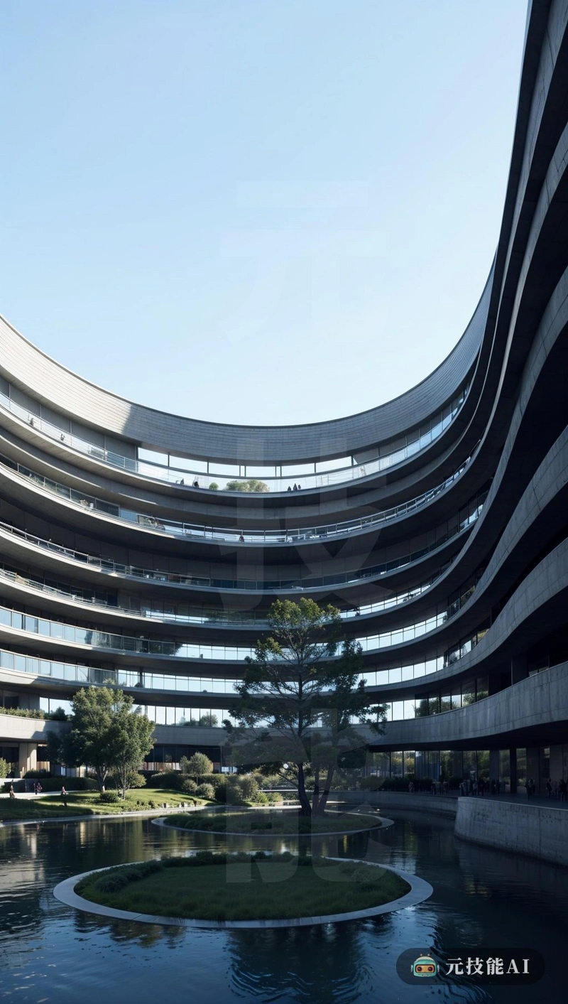 住宅综合体的建筑在任务中，Le Corbusier设计的建筑椭圆形的背光突出了其高科技建筑和新城市主义的独特融合。该结构是对Le Corbusier视觉方法的测试，现代技术与织物状外观的无缝融合，体现了新城市主义的原则，强调人的规模和环境的可持续性。建筑的睡眠和智慧形式不仅为城市景观增添了艺术色彩，而且象征着在不断发展的建筑领域中人与机器、过去与未来之间的和谐
