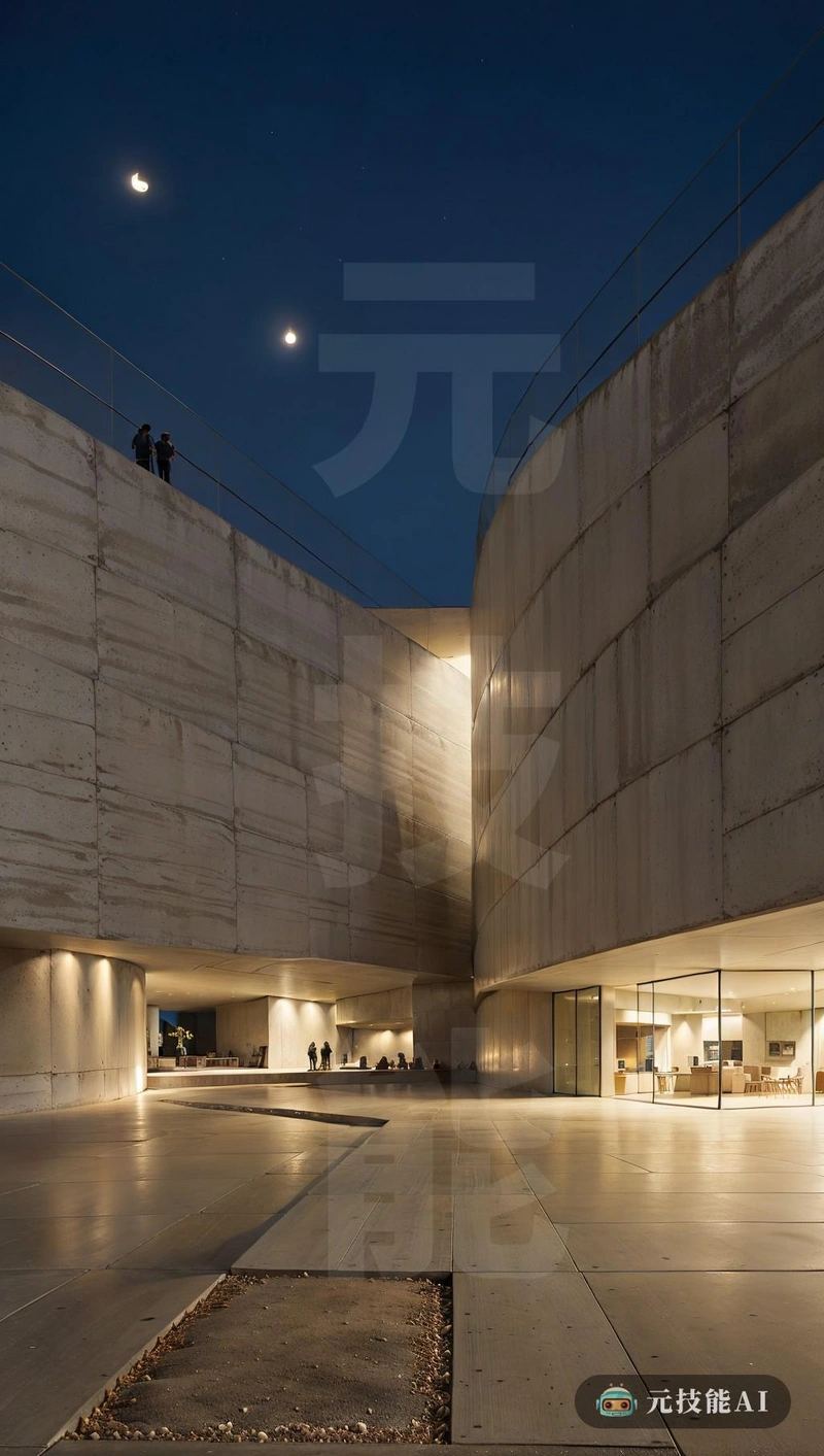 受Louis Kahn和包豪斯运动的建筑杰作的启发,我们中学的建筑脱颖而出,成为现代设计的灯塔。流线型的形状完善了周围的环境,看起来像是景观的自然延伸。立面采用Hempncrete建造,一种可持续的材料,不仅提供非凡的耐用性,而且符合我们对环境责任的承诺。随着白天变为夜晚,建筑会议在星空下变得生动起来,它的几何线条和角度在月光下呈现出一种新的维度。它表面的光和影的相互作用创造了一种动态的视觉体验,这种体验随着时间的推移而变化,就像我们学生在墙上不断发展的日记一样 受Louis Kahn和包豪斯运动的建筑杰作的启发,我们中学的建筑脱颖而出,成为现代设计的灯塔。流线型的形状完善了周围的环境,看起来像是景观的自然延伸。立面采用Hempncrete建造,一种可持续的材料,不仅提供非凡的耐用性,而且符合我们对环境责任的承诺。随着白天变为夜晚,建筑会议在星空下变得生动起来,它的几何线条和角度在月光下呈现出一种新的维度。它表面的光和影的相互作用创造了一种动态的视觉体验,这种体验随着时间的推移而变化,就像我们学生在墙上不断发展的日记一样