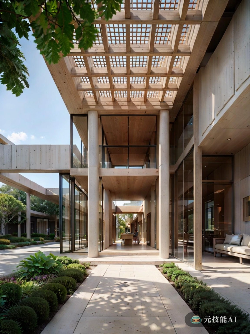 这座建筑的建筑融合了中世纪现代主义和新古典主义,令人惊叹。砂岩外观,流畅的线条和优雅的细节,散发出经典的温暖和精致感。格子结构,让人联想到传统的设计,为整体造型增添了一丝现代感和轻盈感。在室内,宽敞通风的室内沐浴在自然光中,进一步增强了现代和极简主义的美学。梦幻般的花园,郁郁葱葱的树叶和诱人的人行道,创造了一个宁静放松的空间,与建筑的光滑线条和现代设计相得益彰。 这座建筑的建筑融合了中世纪现代主义和新古典主义,令人惊叹。砂岩外观,流畅的线条和优雅的细节,散发出经典的温暖和精致感。格子结构,让人联想到传统的设计,为整体造型增添了一丝现代感和轻盈感。在室内,宽敞通风的室内沐浴在自然光中,进一步增强了现代和极简主义的美学。梦幻般的花园,郁郁葱葱的树叶和诱人的人行道,创造了一个宁静放松的空间,与建筑的光滑线条和现代设计相得益彰。