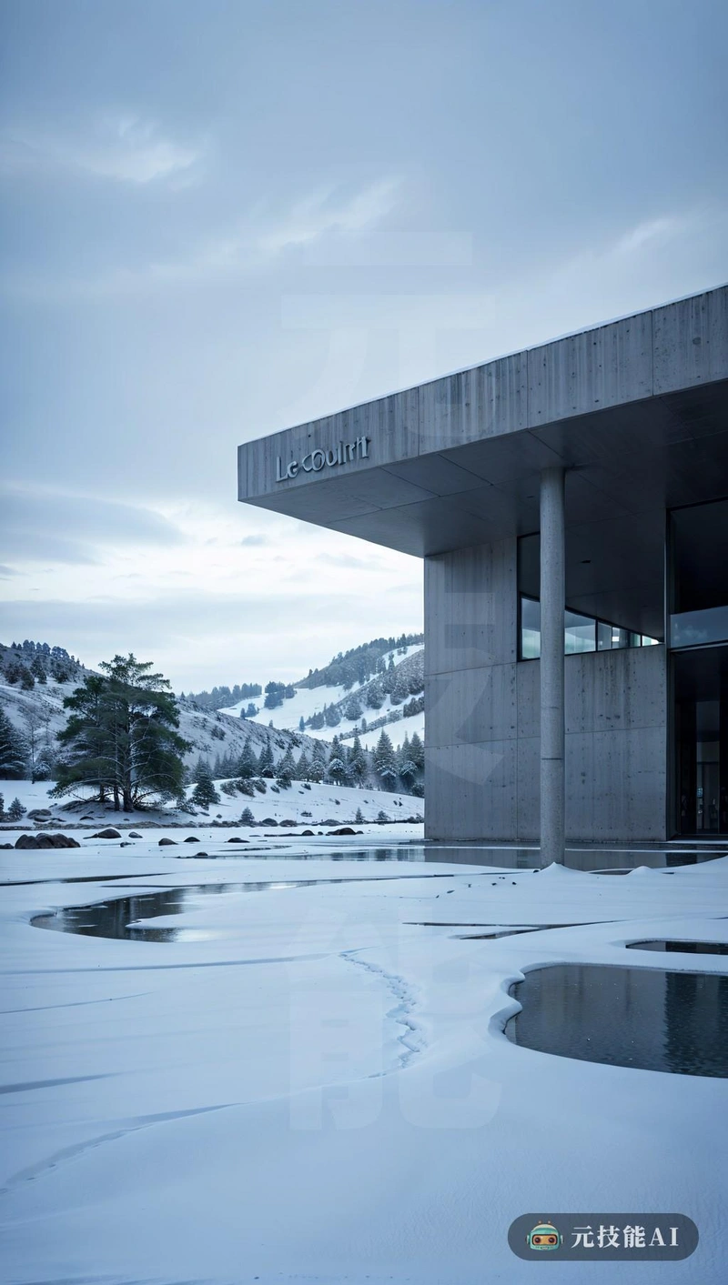 在冬季，勒·柯布西耶设计的加油站建筑以其反复出现的形状脱颖而出，通过使用极地材料展示了后现代主义的原则。该建筑的设计是对草根建筑运动的致敬，其简洁和功能反映了时代的精神。设计其极简主义的外观，这座建筑独特的形状和极地的使用使其成为一座引人注目、令人难忘的建筑，考验着这位狂热建筑师的创新精神