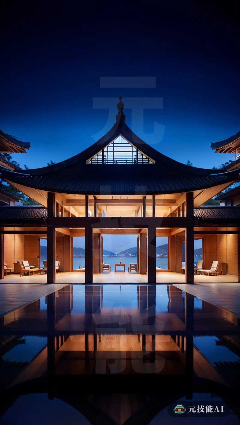 酒店优雅地漂浮在水面上，体现了日本传统建筑与装饰艺术风格的和谐融合。充满光线和反光的建筑，采用陶瓷制作，舞蹈与周围环境充分融合，铸造光与影的融合图案装饰艺术风格的睡眠线条和几何形状与日本设计的自然形式和系列美学相平衡，创造出一种现代能量和永恒传递的感觉。这座建筑杰作可以毫不费力地漂浮在世界之间，融合新旧、大地和以太，为所有到访者创造一种真正独特和增强的体验