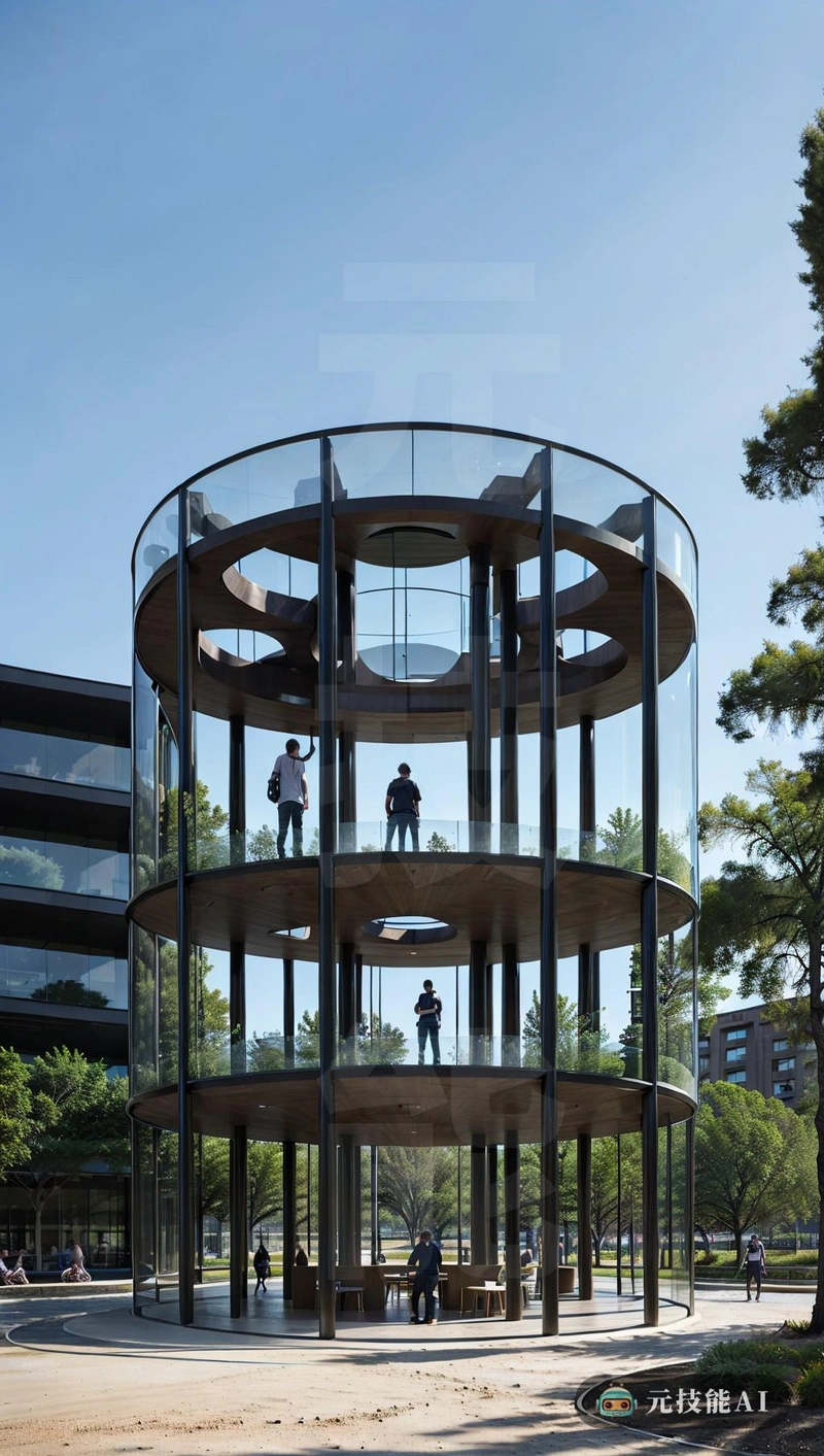 Playgroundsmoke建筑由拥有的建筑公司Herzog&de Meuron设计，是一个独特而创新的结构，它被包裹在睡眠玻璃的外部，建筑外观最为空灵，其透明的立面反映了周围的环境，并随着白天的光线而变化，重新组装一本三维漫画书。圆形不仅创造了一个视觉上引人注目的轮廓，而且还起到了功能性的作用，Herzog&de Meuron在Playgroundsmoke建筑中对玻璃和热带几何形状的巧妙运用，不仅推动了建筑设计的界限，也邀请公众以新的、令人兴奋的方式参与到空间中
