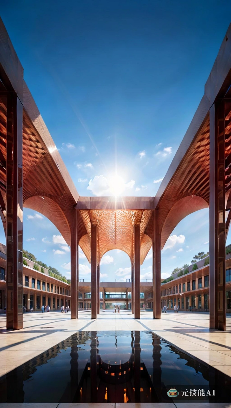 这座建筑矗立在古城广场的中心,其光滑的铝合金结构与周围的传统乡土建筑形成鲜明对比。它的翅膀上装饰着复杂的几何图案,似乎在阳光下跳舞,在下面的地面上投射出斑驳的阴影。现代设计与周围的历史建筑形成鲜明对比,但不知何故,它与古城广场无缝融合。它真实地证明了建筑融合的力量以及将不同风格和技术结合在一起的美。 这座建筑矗立在古城广场的中心,其光滑的铝合金结构与周围的传统乡土建筑形成鲜明对比。它的翅膀上装饰着复杂的几何图案,似乎在阳光下跳舞,在下面的地面上投射出斑驳的阴影。现代设计与周围的历史建筑形成鲜明对比,但不知何故,它与古城广场无缝融合。它真实地证明了建筑融合的力量以及将不同风格和技术结合在一起的美。