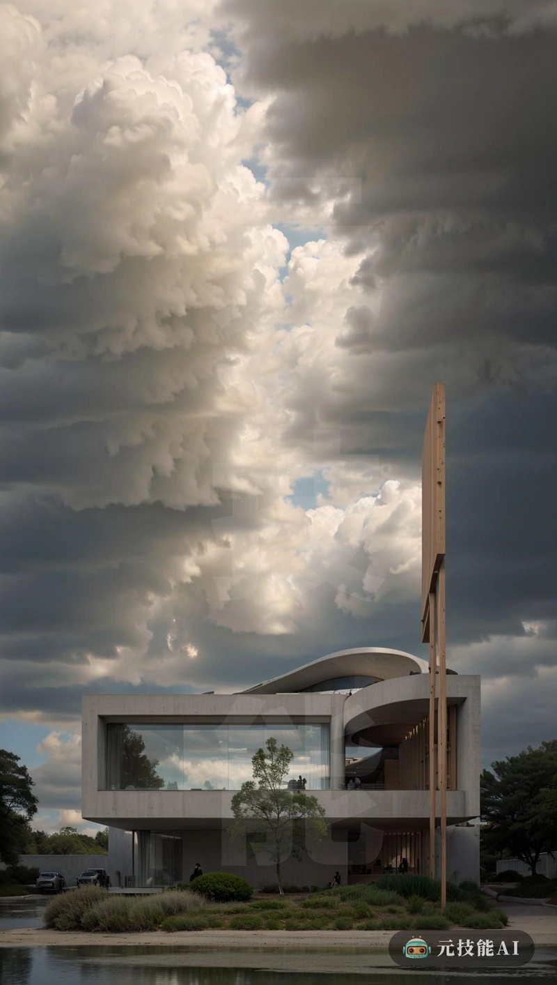 在任务中，云落下，建筑能量就像一个整体雕塑，以其原始的混凝土形式体现了野蛮主义的原则。由视觉艺术家Eero Saarinen设计，结构以极简主义的形状从地面接缝而起，其干净的线条和几何精度与木元素上方的云天形成了鲜明对比，温暖而有机，穿插在建筑的起始外观中，软化了澳大利亚野兽派的美学，并将自然元素引入到男女环境中。木材和混凝土的间隔，极简主义形状和野兽主义材料的和谐，创造了一个永恒的建筑，并牢牢植根于其云端，不断变化的调查