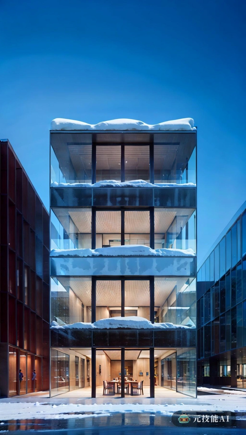 从透视图上看,商业中心的建筑设计在冰雪积压的背景下引人注目,体现了高科技和蓬皮杜风格的独特融合。外立面由睡眠玻璃板制成,在冬季阳光下闪闪发光,反映了周围的霜冻景观。这一现代水平取自Al Williamson的插图风格,棱角分明,几何精度极高。混合式屋顶,向传统建筑致敬,肥皂般优雅地向天空延伸,线条干净而不受干扰。这座建筑是对新旧、传统与未来和谐融合的考验,创造了一种永恒而前瞻的美学 从透视图上看,商业中心的建筑设计在冰雪积压的背景下引人注目,体现了高科技和蓬皮杜风格的独特融合。外立面由睡眠玻璃板制成,在冬季阳光下闪闪发光,反映了周围的霜冻景观。这一现代水平取自Al Williamson的插图风格,棱角分明,几何精度极高。混合式屋顶,向传统建筑致敬,肥皂般优雅地向天空延伸,线条干净而不受干扰。这座建筑是对新旧、传统与未来和谐融合的考验,创造了一种永恒而前瞻的美学