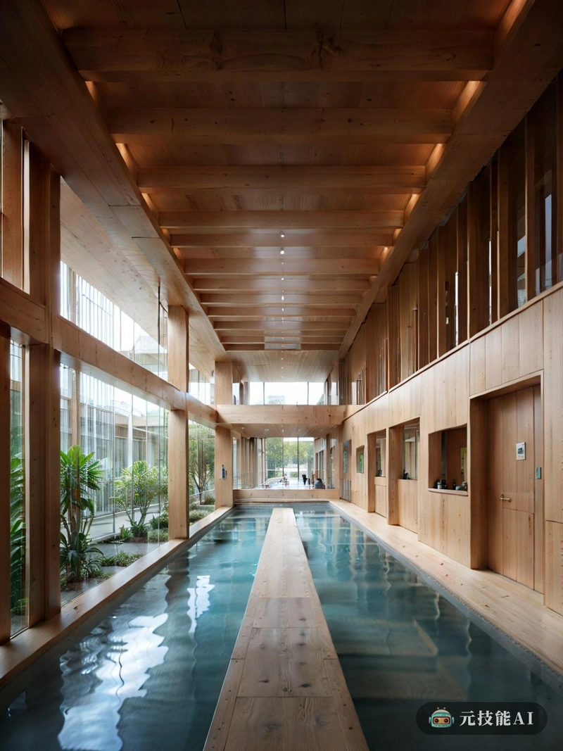 在高科技生态城市的中心，生态友好的未来医院是可持续设计和现代医学的证明。其圆滑、现代主义的线条被温暖、自然的竹材料色调所抵消，创造了一个既视觉上吸引人又环保的舒缓环境。医院的设计是传统与现代的和谐融合，文艺复兴风格的元素穿插其中。铸铁建筑和竹材料的使用不仅美观，而且具有环境可持续性，因为这两种材料需要最少的维护，并且可以快速再生。医院内部配备了尖端的医疗技术，这些技术与医院的设计无缝结合。从先进的机器人手术助理到全自动病人监测系统，这家医院提供了既富有同情心又高度先进的护理水平。医院的景观整合是其可持续性的另一个关键方面。该物业郁郁葱葱，绿色，与本地植物和树木，为当地野生动物提供自然栖息地。景观美化不仅增强了医院的美感，也为病人提供了一个舒缓的环境，有助于他们的康复。未来的环保医院不仅仅是一个就医的地方;它象征着我们致力于创造一个更健康、更可持续的世界。