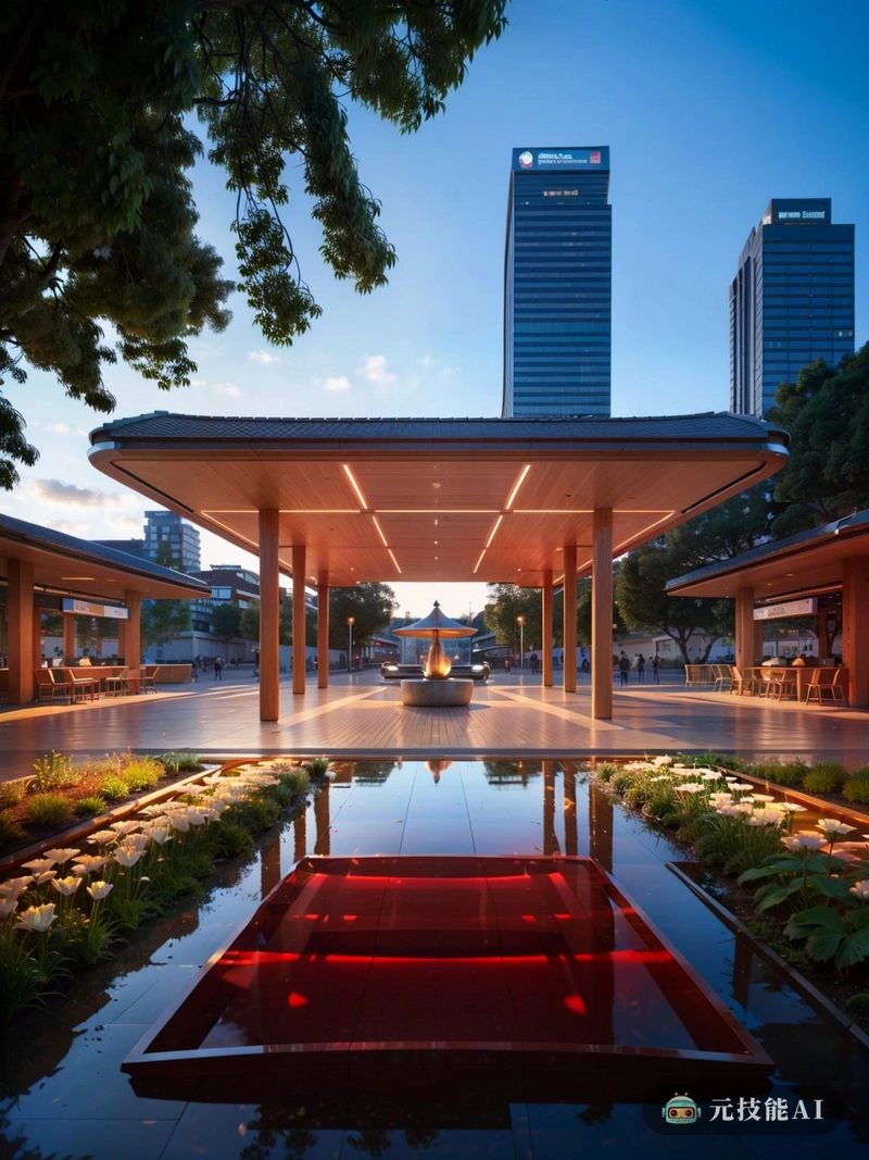 在熙熙攘攘的城市中心,一个极简主义的公交车站站在现代的灯塔上。它由光滑的不锈钢和混凝土建造而成,光滑的表面反射着夏日的阳光,在车站的候车区投下温暖的光芒。穆德贾尔风格的建筑,其复杂的雕刻和充满活力的红色口音,提供了一个独特的对比周围的城市景观。这就好像是从童话故事的书页中取出的车站,被扔进了市中心。当公共汽车停下来时,乘客们走到铺着瓷砖的站台上。当他们看到等待着他们的梦幻花园时,疲惫的表情变得柔和起来。茂盛的开花植物和绿树成荫的树木排列在小路上,通往中央喷泉,睡莲在水面下浮动,锦鲤在水面下游动。在远处,一个风景如画的凉亭提供了一个宁静的休息和放松的地方。花园的梯田布局与车站的建筑相辅相成,每层都提供了不同的城市天际线视角。夜幕降临时,灯光照亮了小路,在花园里投下温暖的光芒,吸引了成群的夜间飞蛾。空气中充满了盛开的花朵的芬芳和喷泉的涓涓细流。对许多旅行者来说,这个极简主义的公交车站不仅仅是一个搭公交车的地方;它是通往梦想世界的门户,在那里自然与都市完美和谐地共存。 在熙熙攘攘的城市中心,一个极简主义的公交车站站在现代的灯塔上。它由光滑的不锈钢和混凝土建造而成,光滑的表面反射着夏日的阳光,在车站的候车区投下温暖的光芒。穆德贾尔风格的建筑,其复杂的雕刻和充满活力的红色口音,提供了一个独特的对比周围的城市景观。这就好像是从童话故事的书页中取出的车站,被扔进了市中心。当公共汽车停下来时,乘客们走到铺着瓷砖的站台上。当他们看到等待着他们的梦幻花园时,疲惫的表情变得柔和起来。茂盛的开花植物和绿树成荫的树木排列在小路上,通往中央喷泉,睡莲在水面下浮动,锦鲤在水面下游动。在远处,一个风景如画的凉亭提供了一个宁静的休息和放松的地方。花园的梯田布局与车站的建筑相辅相成,每层都提供了不同的城市天际线视角。夜幕降临时,灯光照亮了小路,在花园里投下温暖的光芒,吸引了成群的夜间飞蛾。空气中充满了盛开的花朵的芬芳和喷泉的涓涓细流。对许多旅行者来说,这个极简主义的公交车站不仅仅是一个搭公交车的地方;它是通往梦想世界的门户,在那里自然与都市完美和谐地共存。