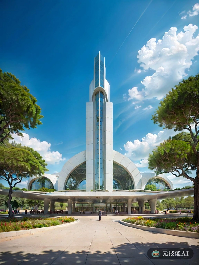 在高原上的夏季公园里,一个交通枢纽以其巨大的现代主义建筑脱颖而出,这是一个迷人的场景。该建筑以其流畅的线条和大胆的角度刺穿天空,体现了将经典设计与当代元素相结合的装饰艺术风格。该结构的毡状材料散发出温暖而诱人的氛围,与公园郁郁葱葱的绿色景观相辅相成。交通枢纽作为通往公园的门户,欢迎游客,并提供各种交通方式。纪念性建筑和自然美景的和谐融合创造了一种敬畏和惊奇的感觉。 在高原上的夏季公园里,一个交通枢纽以其巨大的现代主义建筑脱颖而出,这是一个迷人的场景。该建筑以其流畅的线条和大胆的角度刺穿天空,体现了将经典设计与当代元素相结合的装饰艺术风格。该结构的毡状材料散发出温暖而诱人的氛围,与公园郁郁葱葱的绿色景观相辅相成。交通枢纽作为通往公园的门户,欢迎游客,并提供各种交通方式。纪念性建筑和自然美景的和谐融合创造了一种敬畏和惊奇的感觉。