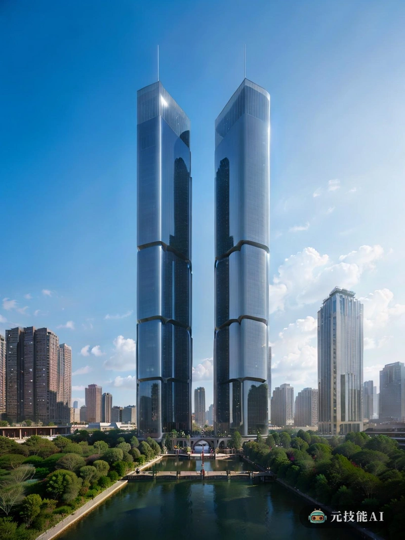 整幅画被划分为两个不同的区域:双子塔和艺术区。高耸于城市景观之上的双子塔造型优美,棱角分明。它们似乎是由一块石头制成的,线条简洁,装饰最少。塔楼的悬挑结构创造了一种失重和轻盈的感觉,强调了它们的技术复杂性。窗户又窄又长,为建筑内部提供了最小的自然光。整体审美是一种冷酷的、临床的现代主义。与双子塔形成鲜明对比的是,艺术区是一个充满活力、色彩缤纷的绿洲。这些建筑是纹理和风格的马赛克,从维多利亚时代的立面到现代主义的立方体。色彩的使用大胆而出人意料,橙色、红色和蓝色的流行为原本的工业景观增添了视觉趣味。这些建筑似乎是新旧建筑的拼凑,翻新的工业空间与新建的建筑共存。这个地区郁郁葱葱,树木和植物在建筑物之间茂盛地生长。它提供了一种温暖和人性的感觉,这是临床塔所缺乏的。这幅图是对城市发展现状的一种评论。双子塔代表了现代建筑的过度,形式遵循功能,很少考虑人类需求或环境影响。他们是相信技术可以解决所有问题的产物,忽视了与自然的和谐共存。相反,艺术区展示了传统设计和现代主义的融合,体现了对可持续性和人类需求的重视。这个对比突出了我们在城市规划中需要在创新和可持续性之间找到平衡。 整幅画被划分为两个不同的区域:双子塔和艺术区。高耸于城市景观之上的双子塔造型优美,棱角分明。它们似乎是由一块石头制成的,线条简洁,装饰最少。塔楼的悬挑结构创造了一种失重和轻盈的感觉,强调了它们的技术复杂性。窗户又窄又长,为建筑内部提供了最小的自然光。整体审美是一种冷酷的、临床的现代主义。与双子塔形成鲜明对比的是,艺术区是一个充满活力、色彩缤纷的绿洲。这些建筑是纹理和风格的马赛克,从维多利亚时代的立面到现代主义的立方体。色彩的使用大胆而出人意料,橙色、红色和蓝色的流行为原本的工业景观增添了视觉趣味。这些建筑似乎是新旧建筑的拼凑,翻新的工业空间与新建的建筑共存。这个地区郁郁葱葱,树木和植物在建筑物之间茂盛地生长。它提供了一种温暖和人性的感觉,这是临床塔所缺乏的。这幅图是对城市发展现状的一种评论。双子塔代表了现代建筑的过度,形式遵循功能,很少考虑人类需求或环境影响。他们是相信技术可以解决所有问题的产物,忽视了与自然的和谐共存。相反,艺术区展示了传统设计和现代主义的融合,体现了对可持续性和人类需求的重视。这个对比突出了我们在城市规划中需要在创新和可持续性之间找到平衡。