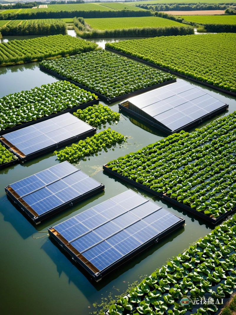 AquaTech农场释放了水道的潜力,是将高科技设计与环境和谐相结合的可持续农业愿景。农场漂浮在水面上,利用聚合物合成材料创造了一个坚固而轻便的结构。这些合成树脂,结合结构表现主义,允许美学和功能的灵活性,模仿自然界中发现的自然形式。设计的中心是一个山墙屋顶,不仅为作物提供庇护,还优化了阳光照射和雨水收集。这个屋顶兼作光伏板,将阳光转化为可再生能源,进一步减少农场的碳足迹。下面,水培系统确保水和养分的效率,传感器监测植物生长的各个方面,确保最佳条件。AquaTech农场不仅仅是一个设计;这是我们致力于可持续实践的声明,一个漂浮的绿洲,在不牺牲环境的情况下生产食物。这是一个未来的愿景,农业可以与自然共存,技术和创造力融合,创造一个既美丽又可持续的世界。 AquaTech农场释放了水道的潜力,是将高科技设计与环境和谐相结合的可持续农业愿景。农场漂浮在水面上,利用聚合物合成材料创造了一个坚固而轻便的结构。这些合成树脂,结合结构表现主义,允许美学和功能的灵活性,模仿自然界中发现的自然形式。设计的中心是一个山墙屋顶,不仅为作物提供庇护,还优化了阳光照射和雨水收集。这个屋顶兼作光伏板,将阳光转化为可再生能源,进一步减少农场的碳足迹。下面,水培系统确保水和养分的效率,传感器监测植物生长的各个方面,确保最佳条件。AquaTech农场不仅仅是一个设计;这是我们致力于可持续实践的声明,一个漂浮的绿洲,在不牺牲环境的情况下生产食物。这是一个未来的愿景,农业可以与自然共存,技术和创造力融合,创造一个既美丽又可持续的世界。