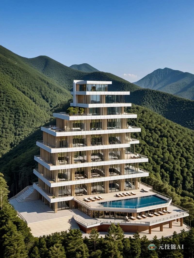 高山度假村的设计理念体现了新古典主义建筑风格,与周围的自然景观和谐融合。在它的中心,一座高耸的观景台像摩天大楼的先驱一样拔地而起,它的铝合金板在阳光下闪闪发光,反射出上面广阔的天空。甲板的装饰设计是对新古典主义风格的复杂细节的致敬,而其嵌套的形式创造了一种深度和复杂性的感觉,与山本身的层次相呼应。客人被邀请走到甲板上,在下面的山谷的壮丽景色,而享受高山空气的宁静。在内部,度假村的住宿和设施的设计,以补充外部,为客人提供一个豪华而环保的逃避。凭借其新古典主义的优雅和现代的功能,高山度假村是一个证明在解锁自然环境的全部潜力设计的力量。 高山度假村的设计理念体现了新古典主义建筑风格,与周围的自然景观和谐融合。在它的中心,一座高耸的观景台像摩天大楼的先驱一样拔地而起,它的铝合金板在阳光下闪闪发光,反射出上面广阔的天空。甲板的装饰设计是对新古典主义风格的复杂细节的致敬,而其嵌套的形式创造了一种深度和复杂性的感觉,与山本身的层次相呼应。客人被邀请走到甲板上,在下面的山谷的壮丽景色,而享受高山空气的宁静。在内部,度假村的住宿和设施的设计,以补充外部,为客人提供一个豪华而环保的逃避。凭借其新古典主义的优雅和现代的功能,高山度假村是一个证明在解锁自然环境的全部潜力设计的力量。
