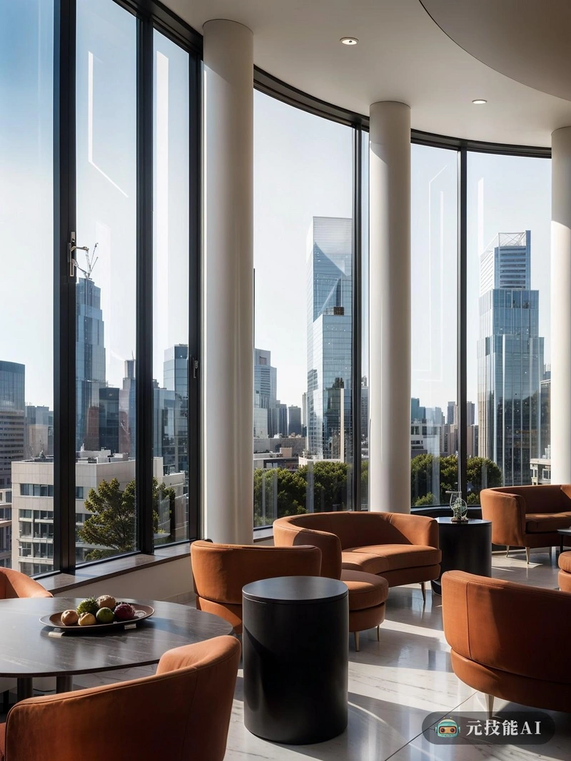 由著名建筑师Eero Saarinen设计的酒店优雅地矗立在城市摩天大楼的背景下。酒店的外观是一个现代的杰作，光滑的线条和几何形状吸引眼球。大窗户允许自然光进入室内，创造明亮通风的氛围。大堂宽敞诱人，配有豪华家具和墙上的艺术品。酒店的室内设计延续了现代的主题，简洁的线条和中性的色彩营造出一种平静和宁静的感觉。客人可以在水疗中心放松身心或在餐厅用餐，拥有俯瞰城市景观的落地窗。
