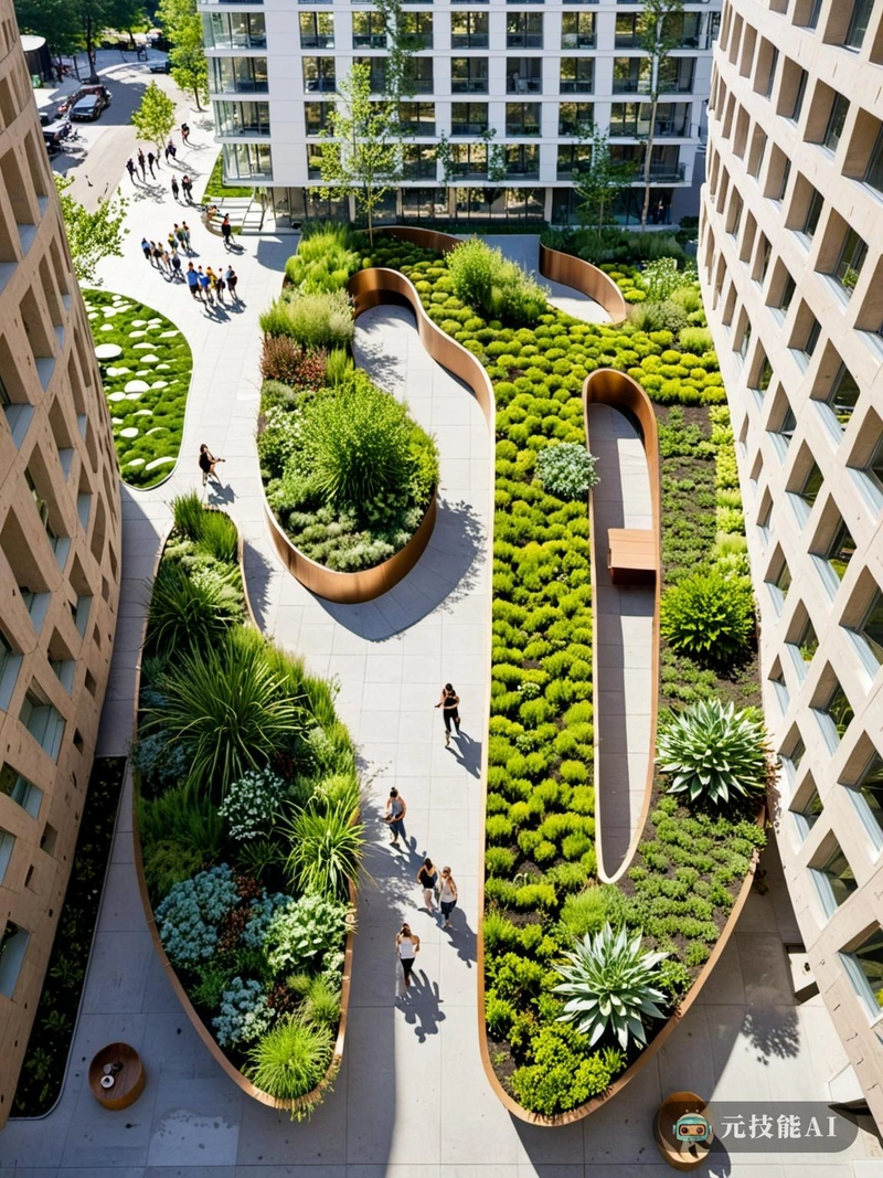 在熙熙攘攘的城市中心,Urban Oasis设想将社会住房转变为一个充满活力的环保社区,以城市中央公园为中心。这个公园是混凝土丛林中郁郁葱葱的绿色肺,为居民提供了一个喘息的机会,也是社区的聚集地。家具采用曲线有机形式设计,由铜等可持续材料制成,与公园的自然美相辅相成,并鼓励邻里之间的互动。毗邻公园的社会住宅综合体是现代建筑的展示,其嵌套形式与公园家具的有机形状相呼应。这些建筑旨在最大限度地利用自然光和通风,减少能源消耗,创造健康的室内环境。该综合体还以绿色屋顶和墙壁为特色,进一步将建筑环境与自然世界融为一体。城市绿洲不仅仅是一个设计概念;这是在世界各地的城市中创建可持续的、充满活力的社区的蓝图。通过将现代建筑与自然世界相结合,城市绿洲将社会住房转变为一个理想的目的地,一个人们可以茁壮成长并与彼此和环境联系的地方。 在熙熙攘攘的城市中心,Urban Oasis设想将社会住房转变为一个充满活力的环保社区,以城市中央公园为中心。这个公园是混凝土丛林中郁郁葱葱的绿色肺,为居民提供了一个喘息的机会,也是社区的聚集地。家具采用曲线有机形式设计,由铜等可持续材料制成,与公园的自然美相辅相成,并鼓励邻里之间的互动。毗邻公园的社会住宅综合体是现代建筑的展示,其嵌套形式与公园家具的有机形状相呼应。这些建筑旨在最大限度地利用自然光和通风,减少能源消耗,创造健康的室内环境。该综合体还以绿色屋顶和墙壁为特色,进一步将建筑环境与自然世界融为一体。城市绿洲不仅仅是一个设计概念;这是在世界各地的城市中创建可持续的、充满活力的社区的蓝图。通过将现代建筑与自然世界相结合,城市绿洲将社会住房转变为一个理想的目的地,一个人们可以茁壮成长并与彼此和环境联系的地方。