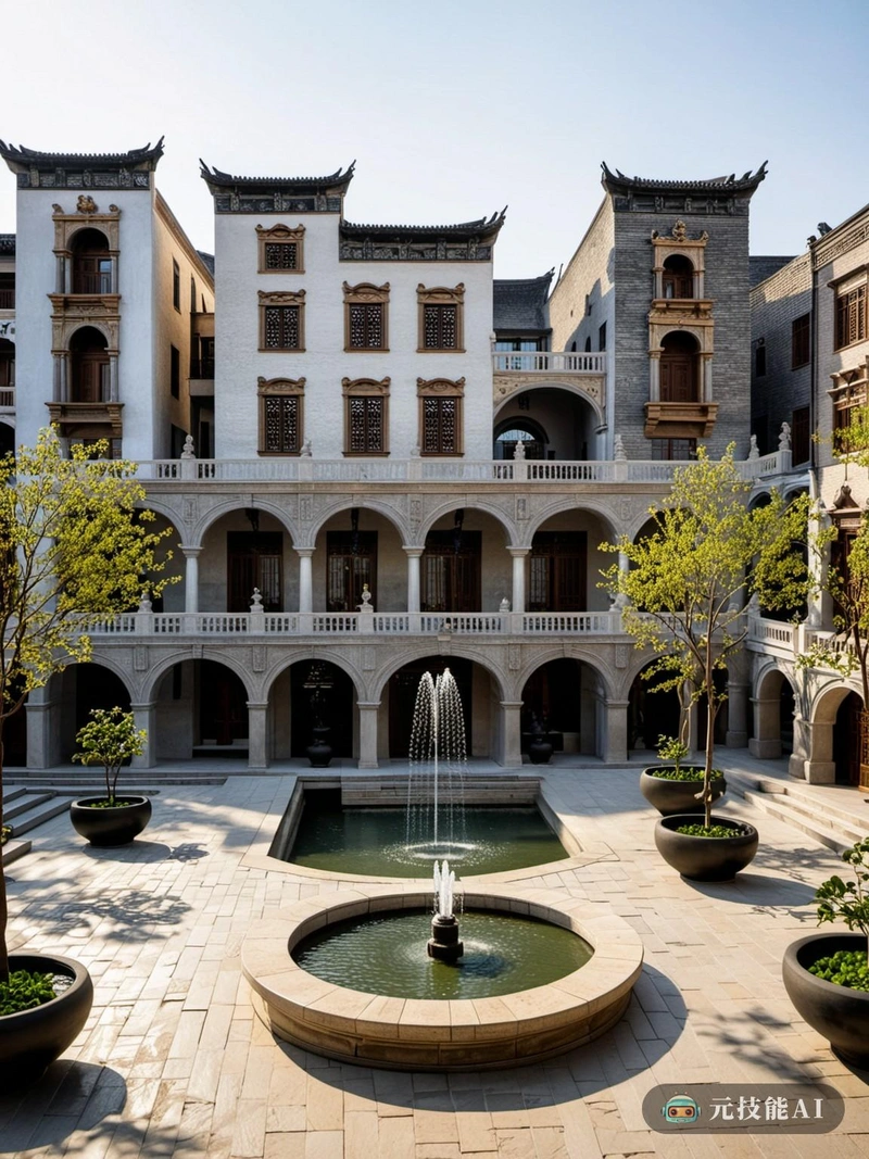 水乡古镇的设计理念融合了喷泉、家具和现代建筑,创造了一个独特的混合视觉。设计的核心是一系列喷泉,每一个喷泉都是一件艺术品,反映了该镇丰富的文化遗产。喷泉周围是罗马式建筑的复制品,是对小镇古老历史的致敬。在这些结构中,使用了用毛毡纸设计的现代家具,创造了舒适而又历史的氛围。巴洛克风格巧妙地融入了一些建筑的外立面,提供了一种戏剧性和富丽堂皇的感觉,与古代建筑形成了鲜明的对比。这个设计不仅仅是对过去的重建,而是对其丰富历史与当代设计情感融合的庆祝。 水乡古镇的设计理念融合了喷泉、家具和现代建筑,创造了一个独特的混合视觉。设计的核心是一系列喷泉,每一个喷泉都是一件艺术品,反映了该镇丰富的文化遗产。喷泉周围是罗马式建筑的复制品,是对小镇古老历史的致敬。在这些结构中,使用了用毛毡纸设计的现代家具,创造了舒适而又历史的氛围。巴洛克风格巧妙地融入了一些建筑的外立面,提供了一种戏剧性和富丽堂皇的感觉,与古代建筑形成了鲜明的对比。这个设计不仅仅是对过去的重建,而是对其丰富历史与当代设计情感融合的庆祝。