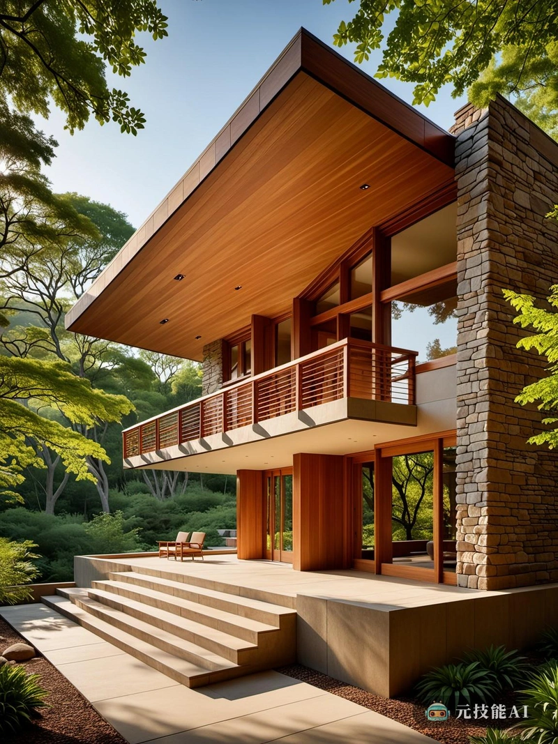 弗兰克·劳埃德·赖特(Frank Lloyd wright)设计的建筑宁静的形象优雅地矗立在起伏的山丘和成熟的树木的背景下。该建筑看起来像一个住宅结构,其水平线和有机形式与自然环境和谐地融合在一起。赖特对木材和石材等天然材料的标志性使用,在建筑的温暖纹理和颜色中表现得很明显。建筑的设计结合了大窗户,让自然光进入室内,创造出明亮通风的氛围。复杂的屋顶轮廓和有趣的窗户布置等细节为整体设计增添了视觉趣味和个性。想象一下走进去,人们可以想象出包围居住者的和平与宁静的感觉,使赖特设计的这座建筑成为建筑师有机建筑理念的真正证明。 弗兰克·劳埃德·赖特(Frank Lloyd wright)设计的建筑宁静的形象优雅地矗立在起伏的山丘和成熟的树木的背景下。该建筑看起来像一个住宅结构,其水平线和有机形式与自然环境和谐地融合在一起。赖特对木材和石材等天然材料的标志性使用,在建筑的温暖纹理和颜色中表现得很明显。建筑的设计结合了大窗户,让自然光进入室内,创造出明亮通风的氛围。复杂的屋顶轮廓和有趣的窗户布置等细节为整体设计增添了视觉趣味和个性。想象一下走进去,人们可以想象出包围居住者的和平与宁静的感觉,使赖特设计的这座建筑成为建筑师有机建筑理念的真正证明。