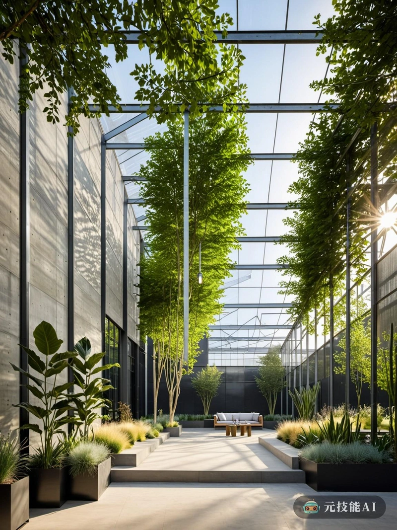 工业梦园的设计理念是工业建筑与水平结构的融合,创造了一个独特的空间,模糊了室内和室外的界限。这个设计的核心是一个梦幻般的花园,一个郁郁葱葱的绿洲,在这里人们可以逃避日常生活的喧嚣。这个花园不仅仅是一个放松的空间;这证明了人与自然之间可以和谐共存。建筑是极简主义的,混凝土结构既坚固又优雅。金属网在整个过程中使用,增加了一丝工业魅力,同时也允许充足的气流和自然采光。横向元素,如宽阔的人行道和平台,是设计中不可或缺的一部分,创造了一种开放和连接的感觉。半透明的结构,如天篷和屏风,在保持透明度的同时提供遮阳和隐私。总的来说,工业梦花园是一个体现现代极简主义精髓的设计,注重功能、可持续性和美学。这是一个可以放松、反思和与自然重新联系的空间,同时享受现代生活的舒适。 工业梦园的设计理念是工业建筑与水平结构的融合,创造了一个独特的空间,模糊了室内和室外的界限。这个设计的核心是一个梦幻般的花园,一个郁郁葱葱的绿洲,在这里人们可以逃避日常生活的喧嚣。这个花园不仅仅是一个放松的空间;这证明了人与自然之间可以和谐共存。建筑是极简主义的,混凝土结构既坚固又优雅。金属网在整个过程中使用,增加了一丝工业魅力,同时也允许充足的气流和自然采光。横向元素,如宽阔的人行道和平台,是设计中不可或缺的一部分,创造了一种开放和连接的感觉。半透明的结构,如天篷和屏风,在保持透明度的同时提供遮阳和隐私。总的来说,工业梦花园是一个体现现代极简主义精髓的设计,注重功能、可持续性和美学。这是一个可以放松、反思和与自然重新联系的空间,同时享受现代生活的舒适。