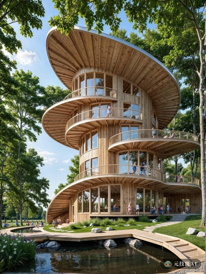 这是一座宁静而迷人的幼儿园建筑,由一位著名建筑师设计,以河流为背景。该结构类似于一个舒适的巢穴,为年幼的孩子提供了一个养育环境。其弯曲的屋顶和天然材料与河流优美的曲线和周围的自然世界相呼应。大窗户吸引自然光,而有趣的户外空间鼓励探索和想象。在内部,设计同样诱人,有舒适的阅读区,艺术站和操场,培养创造力和乐趣。这所幼儿园不仅仅是一个学习的地方,更是一个温暖、温馨的家外之家。 这是一座宁静而迷人的幼儿园建筑,由一位著名建筑师设计,以河流为背景。该结构类似于一个舒适的巢穴,为年幼的孩子提供了一个养育环境。其弯曲的屋顶和天然材料与河流优美的曲线和周围的自然世界相呼应。大窗户吸引自然光,而有趣的户外空间鼓励探索和想象。在内部,设计同样诱人,有舒适的阅读区,艺术站和操场,培养创造力和乐趣。这所幼儿园不仅仅是一个学习的地方,更是一个温暖、温馨的家外之家。