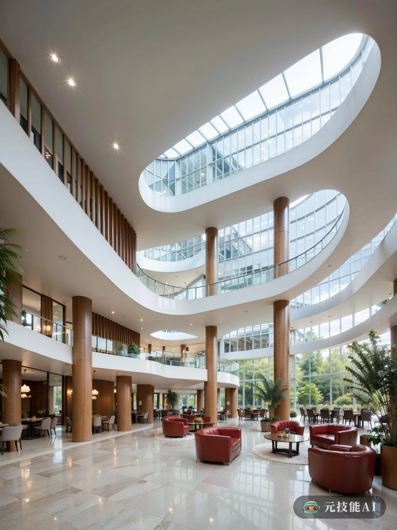 Eero Saarinen设计的酒店是一个富有远见的杰作，体现了现代建筑的精髓。外部展示了一个时尚的未来主义立面，干净的线条和几何形状与周围的城市景观相辅相成。内部同样令人印象深刻，拥有豪华而简约的内饰，充足的自然光通过大窗户过滤。酒店的中庭是一个高耸的中央空间，是一个亮点，连接着所有的楼层，并使室内充满了明亮。Saarinen的设计不仅美观，而且功能也很合理，每一个细节都经过精心策划，以增强客人的体验。从大堂到卧室，每一个空间都证明了沙里宁的辉煌愿景和酒店的承诺，为客人提供一个舒适和豪华的住宿。