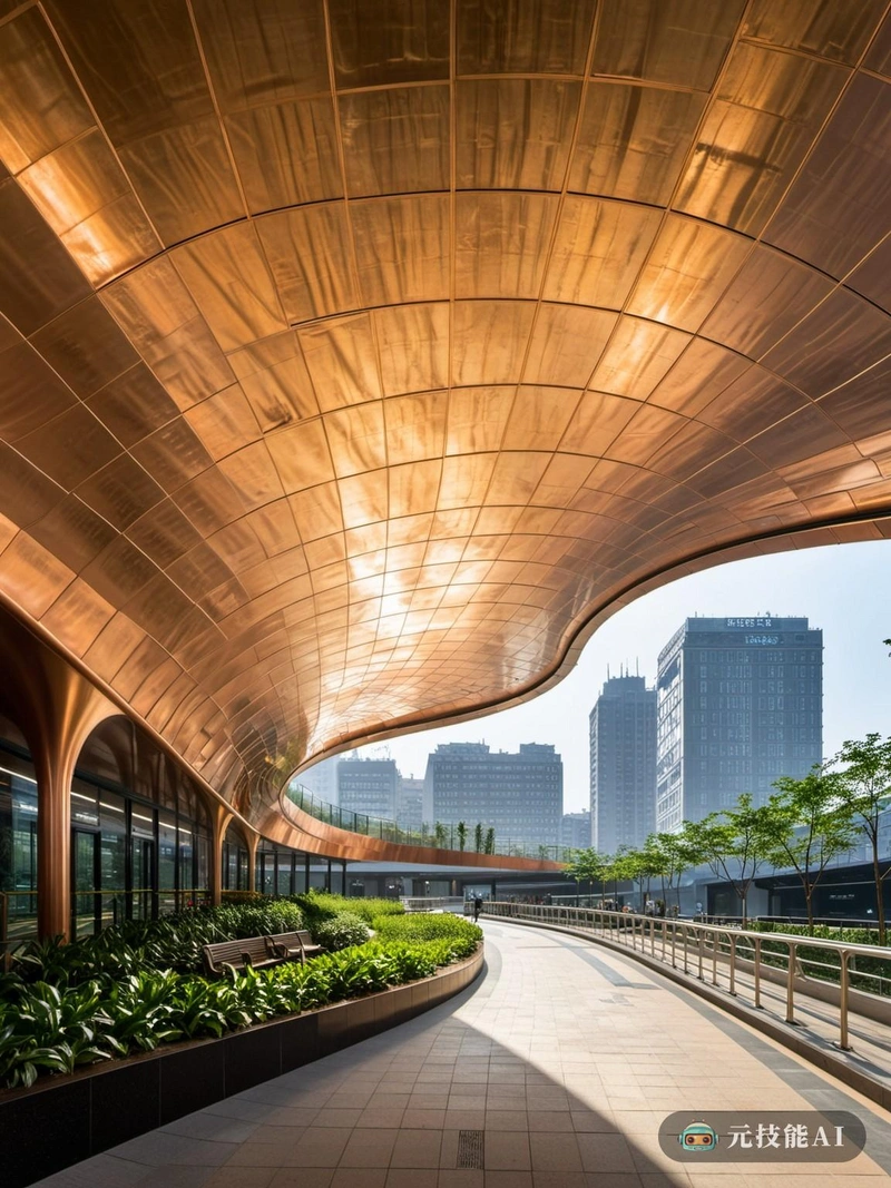 东方花园地铁站的设计理念体现了高科技绿色建筑与后现代主义美学的和谐融合。该车站从周围的自然环境中获得灵感，整合参数化设计元素，模仿自然界中发现的有机形式。外立面由铜制成，这种材料可以优雅地老化，随着时间的推移，它会产生一种独特的、不断变化的视觉识别。铜还有一个功能，作为一个自然的散热器来调节空间站的内部温度，减少对人工冷却系统的需求。在内部，车站的设计促进了平静和幸福感，郁郁葱葱的绿色空间和充足的自然光线通过透明的屋顶过滤进来。东方花园地铁站不仅是一个交通枢纽，而且是庆祝城市可持续发展精神的里程碑。