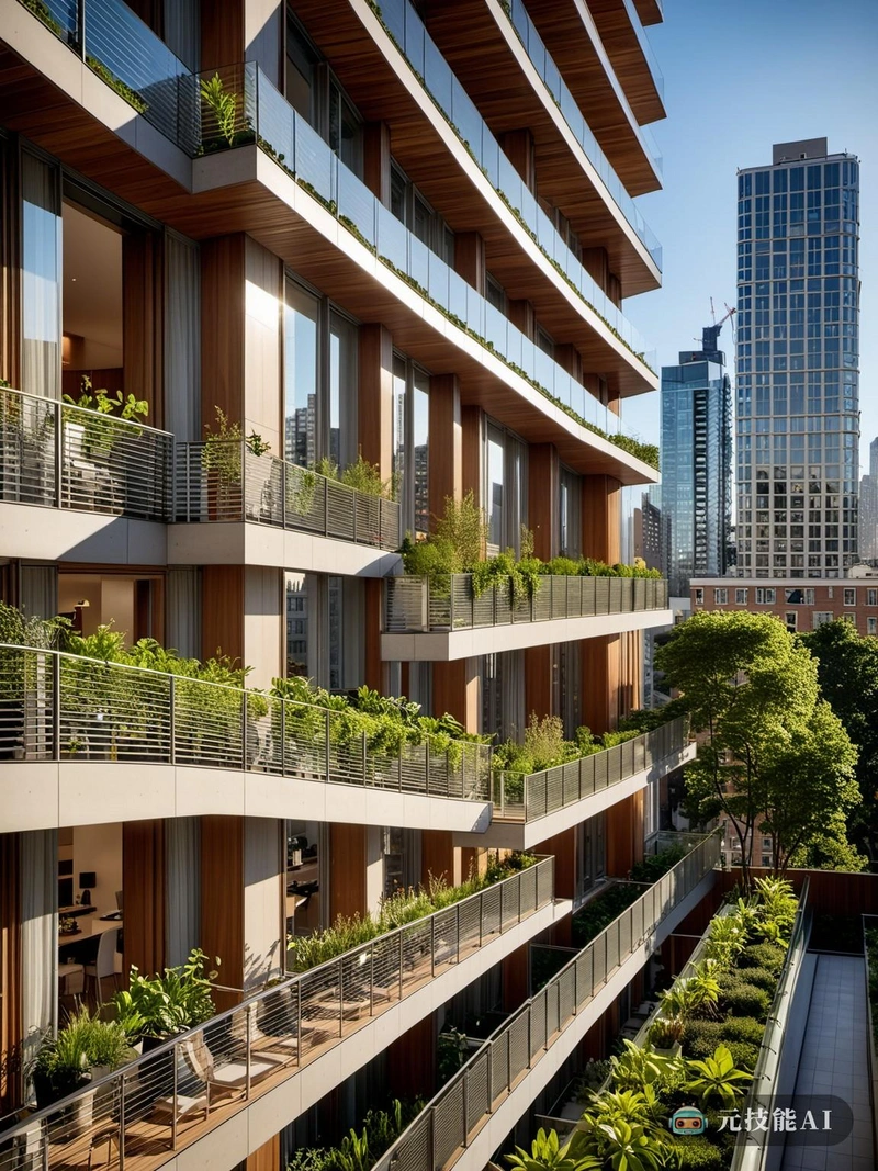 由伦佐·皮亚诺设计的住宅建筑优雅地矗立在城市摩天大楼的背景下。建筑的外立面融合了现代和传统元素,大窗户和简洁的线条被华丽的阳台和装饰栏杆等复杂的细节所强调。可持续材料和绿色空间的使用融入到设计中,反映了对环境可持续性的承诺。居民享受充足的户外空间和自然光线,而室内布局提供了开放的平面图和舒适的生活区。该建筑的设计体现了功能和优雅,与城市环境和谐融合。 由伦佐·皮亚诺设计的住宅建筑优雅地矗立在城市摩天大楼的背景下。建筑的外立面融合了现代和传统元素,大窗户和简洁的线条被华丽的阳台和装饰栏杆等复杂的细节所强调。可持续材料和绿色空间的使用融入到设计中,反映了对环境可持续性的承诺。居民享受充足的户外空间和自然光线,而室内布局提供了开放的平面图和舒适的生活区。该建筑的设计体现了功能和优雅,与城市环境和谐融合。