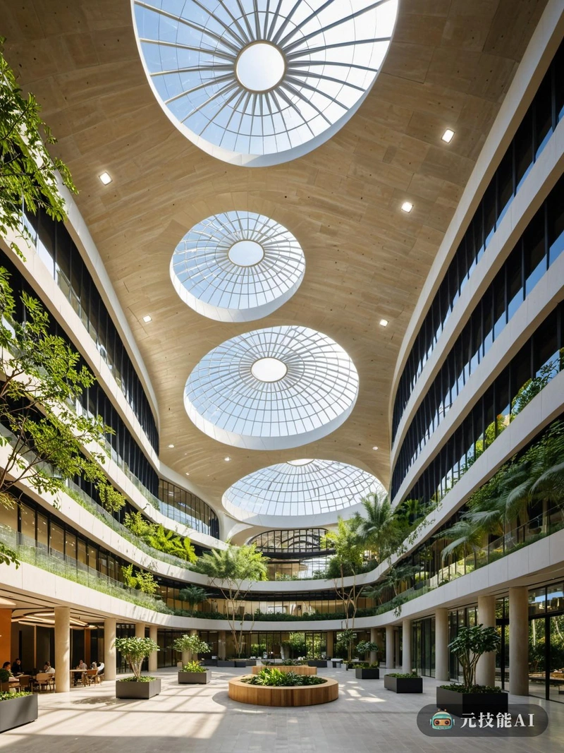 东方科技中心展现了科技与自然融合的未来愿景，是一个可持续的联合办公空间，旨在激发协作和创造力。在郁郁葱葱的绿色东方花园中，这个设计融合了奥斯曼帝国建筑的宏伟与当代高科技的特点。砖混凝土结构，向传统奥斯曼建筑方法的耐久性和稳定性致敬，围绕着中央圆顶形中庭，使工作空间充满自然光。中庭兼作绿洲，为突发事件和休闲会议提供宁静的环境。在内部，智能照明、温度控制和先进的连接系统等高科技功能确保了无缝的工作体验。东方科技中心不仅仅是一个工作空间;这是一个社区中心，来自不同领域的专业人士可以聚集在一起，学习，成长和创新。