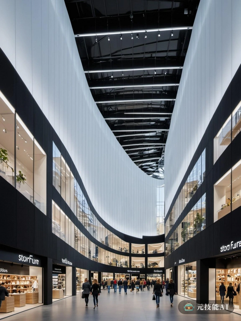 StoreFuture City是一个富有远见的零售概念,将高科技的魅力与标志性的蓬皮杜风格融合在一起。这个设计通过将毛毡纸这种可持续材料与之字形的设计元素融合在一起,彻底改变了购物体验,象征着城市生活的动态流动。商店的外观是现代的陈述,其未来主义的外观和动态的线条,而内部是传感器和互动显示器的游乐场,提供个性化的购物之旅。StoreFuture City不仅仅是一个购物的地方,还是一个科技、艺术和零售融合的目的地,为现代消费者创造独一无二的体验。 StoreFuture City是一个富有远见的零售概念,将高科技的魅力与标志性的蓬皮杜风格融合在一起。这个设计通过将毛毡纸这种可持续材料与之字形的设计元素融合在一起,彻底改变了购物体验,象征着城市生活的动态流动。商店的外观是现代的陈述,其未来主义的外观和动态的线条,而内部是传感器和互动显示器的游乐场,提供个性化的购物之旅。StoreFuture City不仅仅是一个购物的地方,还是一个科技、艺术和零售融合的目的地,为现代消费者创造独一无二的体验。