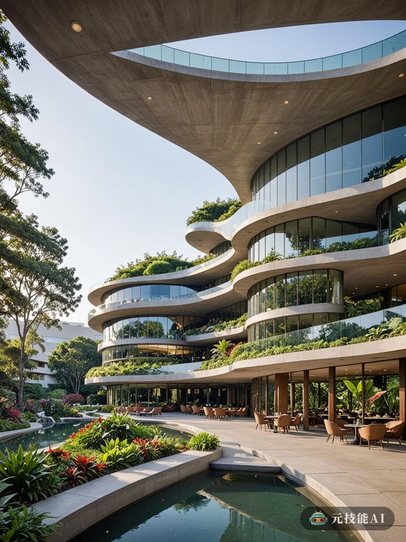 由John Lautner设计的酒店优雅地矗立在繁华的城市景观中。该建筑具有标志性的现代主义线条，与周围的城市环境形成鲜明对比。玻璃幕墙反映了天空和周围的建筑，创造了与城市的动态对话。在里面，酒店提供了一个宁静的绿洲，与郁郁葱葱的绿色植物和水景，提供了一个平静的喘息从外面的世界。室内设计是自然材料与现代便利设施的和谐融合，营造出豪华舒适的氛围。酒店的设施包括一个国家的最先进的健身中心，一个水疗放纵的治疗，和多种餐饮选择，以满足各种口味。约翰·劳特纳的设计概括了当代豪华旅行的精髓，为客人提供独特而难忘的体验。