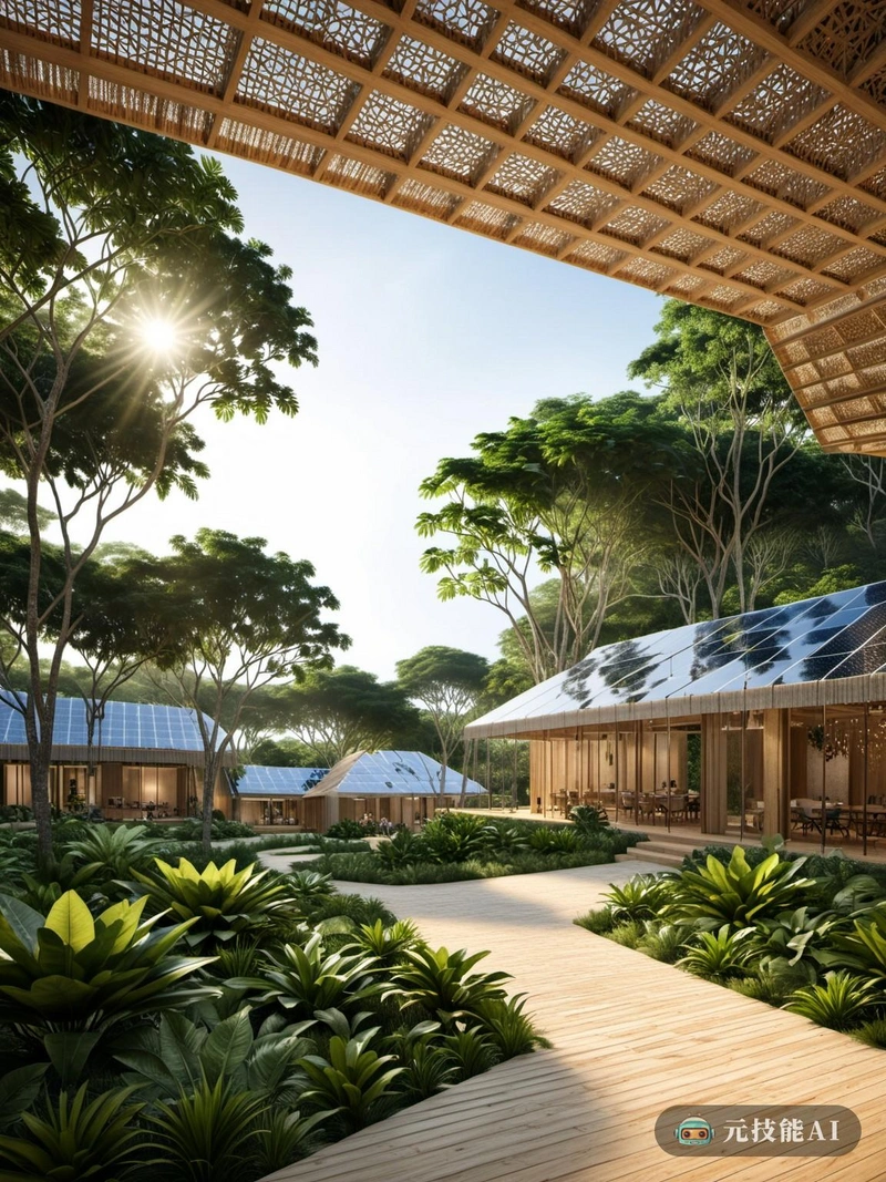 揭示过去和未来的融合,我们的设计理念设想了一个热带保护营地,体现了历史建筑保护的本质,同时拥抱高科技和可持续设计。营地坐落在热带雨林郁郁葱葱的绿色中,与自然环境融为一体,尊重当地的乡土建筑,同时结合尖端的材料和技术。设计的核心是格子结构,由轻质耐用的玻璃纤维构成。这种创新的材料选择不仅符合我们对可持续发展的承诺,而且还允许最大限度的透明度,模糊了内部和周围雨林之间的界限。网格结构支撑着翠绿植被的树冠,过滤阳光并提供遮荫,同时也允许气流和自然通风。在营地内,传统的建筑元素被重新诠释,以与当代设计相协调。石头人行道和木制甲板等特色呼应了当地的方言,而太阳能设施和节水系统体现了可持续发展的精神。其结果是一个尊重其历史和环境背景的营地,同时为游客提供舒适和现代的逃避。 揭示过去和未来的融合,我们的设计理念设想了一个热带保护营地,体现了历史建筑保护的本质,同时拥抱高科技和可持续设计。营地坐落在热带雨林郁郁葱葱的绿色中,与自然环境融为一体,尊重当地的乡土建筑,同时结合尖端的材料和技术。设计的核心是格子结构,由轻质耐用的玻璃纤维构成。这种创新的材料选择不仅符合我们对可持续发展的承诺,而且还允许最大限度的透明度,模糊了内部和周围雨林之间的界限。网格结构支撑着翠绿植被的树冠,过滤阳光并提供遮荫,同时也允许气流和自然通风。在营地内,传统的建筑元素被重新诠释,以与当代设计相协调。石头人行道和木制甲板等特色呼应了当地的方言,而太阳能设施和节水系统体现了可持续发展的精神。其结果是一个尊重其历史和环境背景的营地,同时为游客提供舒适和现代的逃避。