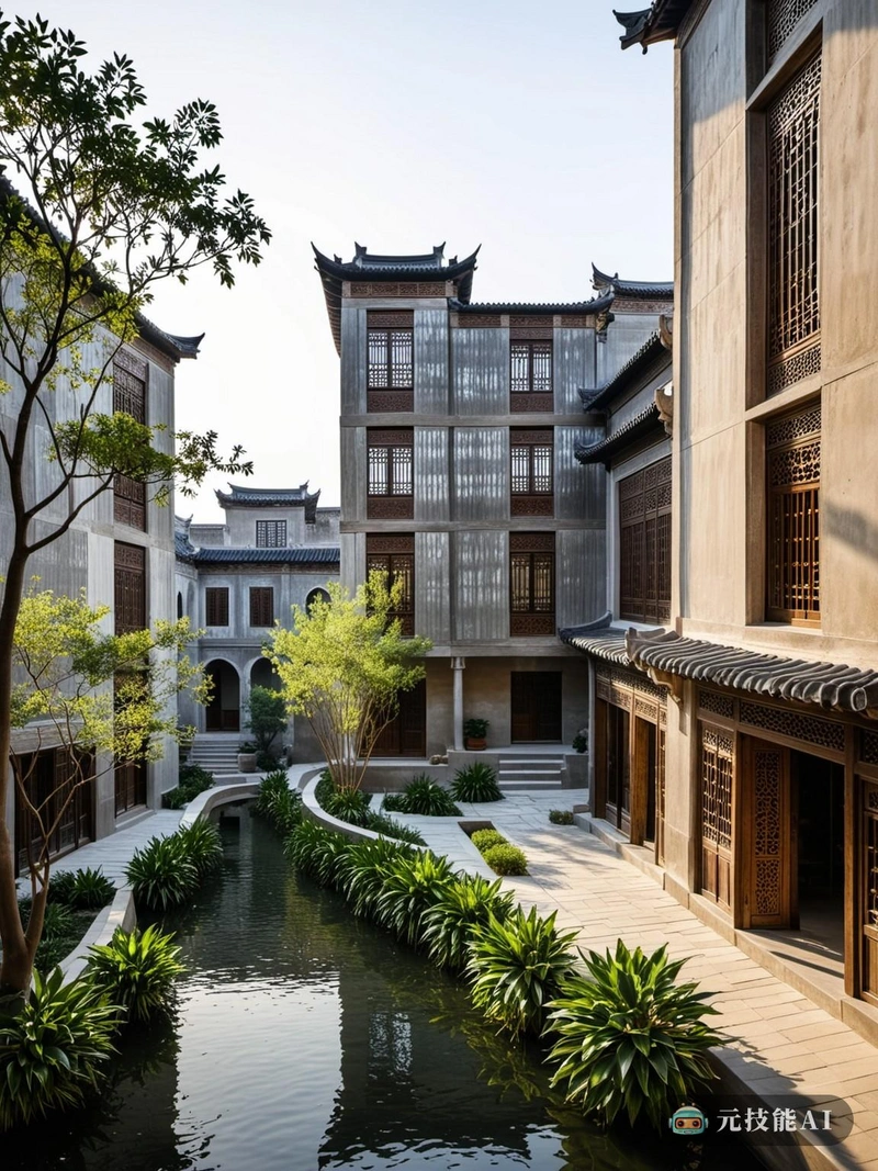 我们踏上了穿越时光的旅程,来到了花园水乡古镇。在这里,自然的宁静之美与历史建筑的宁静共存,为实验设计项目提供了独特的背景。这个项目设想了一座摩天大楼,它是现代建筑的先锋(先锋),但它的根源深深植根于古镇的文化土壤中。该设计的灵感来自奥斯曼建筑,其复杂的细节和装饰华丽。建筑的外部覆盖着深色花岗岩,与周围地区的自然岩层相呼应。石材(花岗岩)不仅提供了耐久性,而且还作为古代景观的视觉链接。该设计最显著的特点是其起伏的形式,模仿(模仿)花园水乡起伏的丘陵和波浪形的水道。建筑似乎从土地中生长出来,其起伏的表面在光影中嬉戏。窗户和阳台的位置策略性地最大化了视野和自然通风,在室内外空间之间建立了联系。在内部,设计继续向奥斯曼建筑致敬,有复杂的雕刻和装饰图案。现代便利与科技无缝融合,提供舒适奢华的生活体验。这个设计不仅仅是一座摩天大楼;它见证了文化融合之美,也展望了花园水乡这样的历史城镇的未来。 我们踏上了穿越时光的旅程,来到了花园水乡古镇。在这里,自然的宁静之美与历史建筑的宁静共存,为实验设计项目提供了独特的背景。这个项目设想了一座摩天大楼,它是现代建筑的先锋(先锋),但它的根源深深植根于古镇的文化土壤中。该设计的灵感来自奥斯曼建筑,其复杂的细节和装饰华丽。建筑的外部覆盖着深色花岗岩,与周围地区的自然岩层相呼应。石材(花岗岩)不仅提供了耐久性,而且还作为古代景观的视觉链接。该设计最显著的特点是其起伏的形式,模仿(模仿)花园水乡起伏的丘陵和波浪形的水道。建筑似乎从土地中生长出来,其起伏的表面在光影中嬉戏。窗户和阳台的位置策略性地最大化了视野和自然通风,在室内外空间之间建立了联系。在内部,设计继续向奥斯曼建筑致敬,有复杂的雕刻和装饰图案。现代便利与科技无缝融合,提供舒适奢华的生活体验。这个设计不仅仅是一座摩天大楼;它见证了文化融合之美,也展望了花园水乡这样的历史城镇的未来。