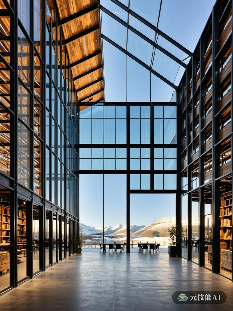 北欧仓库是一个设计概念，将北欧山脉的宁静之美与玻璃和钢铁极简主义的工业强度融合在一起。这个仓库不仅仅是一个储存设施;这是建筑激进主义的宣言。该结构采用野兽派的形状，未完成的混凝土表面与天然木材形成鲜明对比。玻璃的使用使自然光最大化，创造了明亮通风的室内，与室外北欧环境相辅相成。钢框架既坚固又圆滑，体现了现代主义的简约和功能性原则。这个仓库不仅仅是一个实用的空间;这是一个挑战传统建筑边界的艺术装置。这证明了设计在将普通空间改造成非凡空间方面的力量。