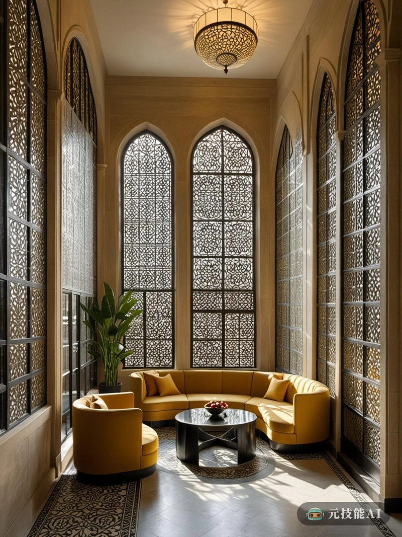 东方花园酒店是一个设计杰作，无缝融合了现代极简主义与历史的影响。酒店的外观是玻璃和钢铁极简主义的证明，反映了当代建筑的圆滑线条。透明玻璃的使用让自然光进入室内，创造出明亮通风的氛围。与现代立面相辅相成的是，室内设计融入了莫卧儿建筑的元素，向印度丰富的文化遗产致敬。复杂的图案和图案蚀刻在波特兰水泥墙上，增添了一丝优雅和宏伟。使用丰富的纹理和颜色进一步增强了莫卧儿王朝的影响，创造了一个温暖和诱人的氛围。令人惊讶的是，酒店还融入了哥特式风格的元素。错综复杂的彩色玻璃窗和拱形门增添了一丝神秘和浪漫的酒店的内部。这种独特的风格融合创造了一个真正难忘的经验，为客人，谁可以享受最好的两个世界在一个时尚的酒店。东方花园酒店是设计师释放想象力的证明，结合不同的建筑风格，创造了一个独一无二的酒店，提供舒适和豪华。